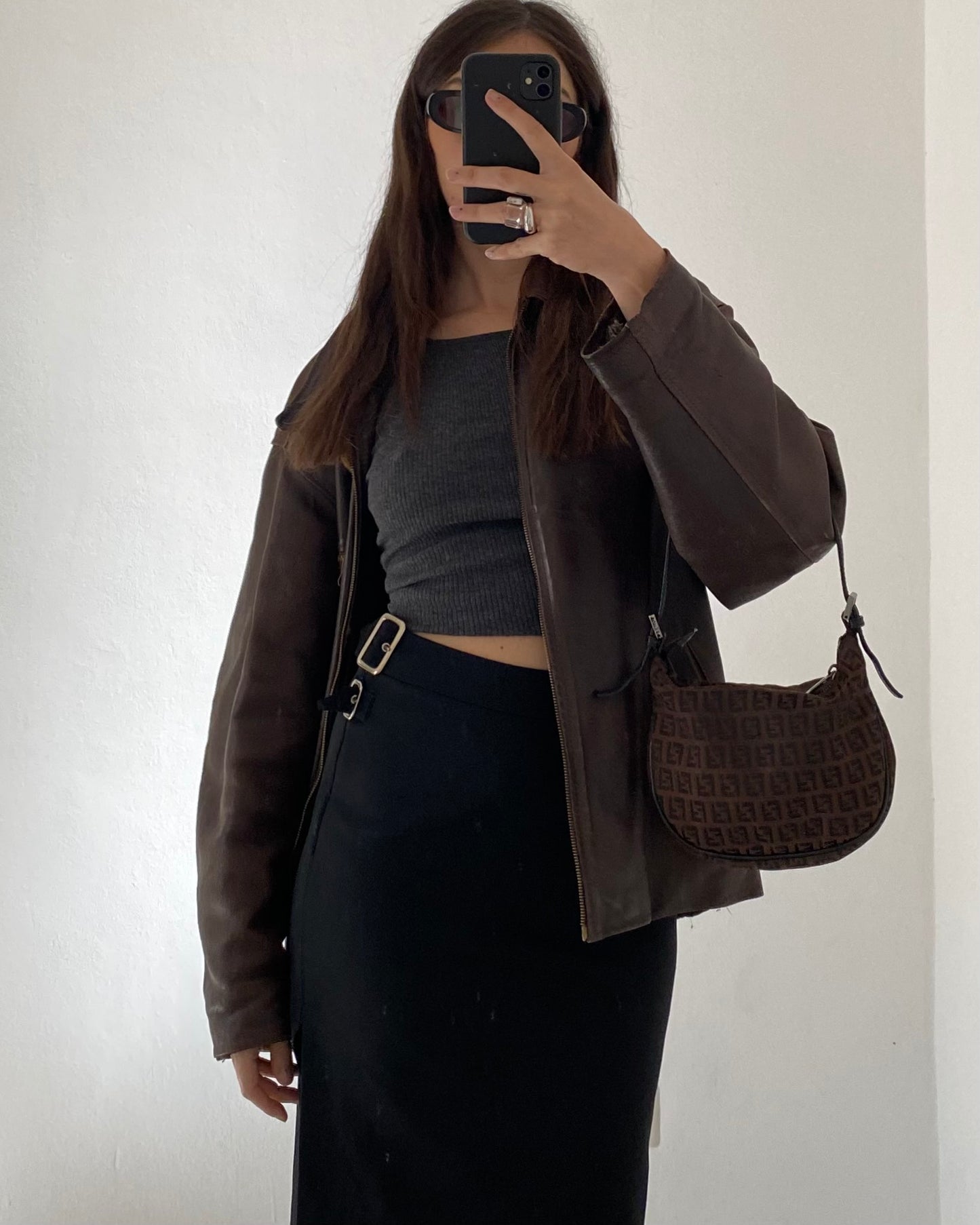 00s black maxi skirt