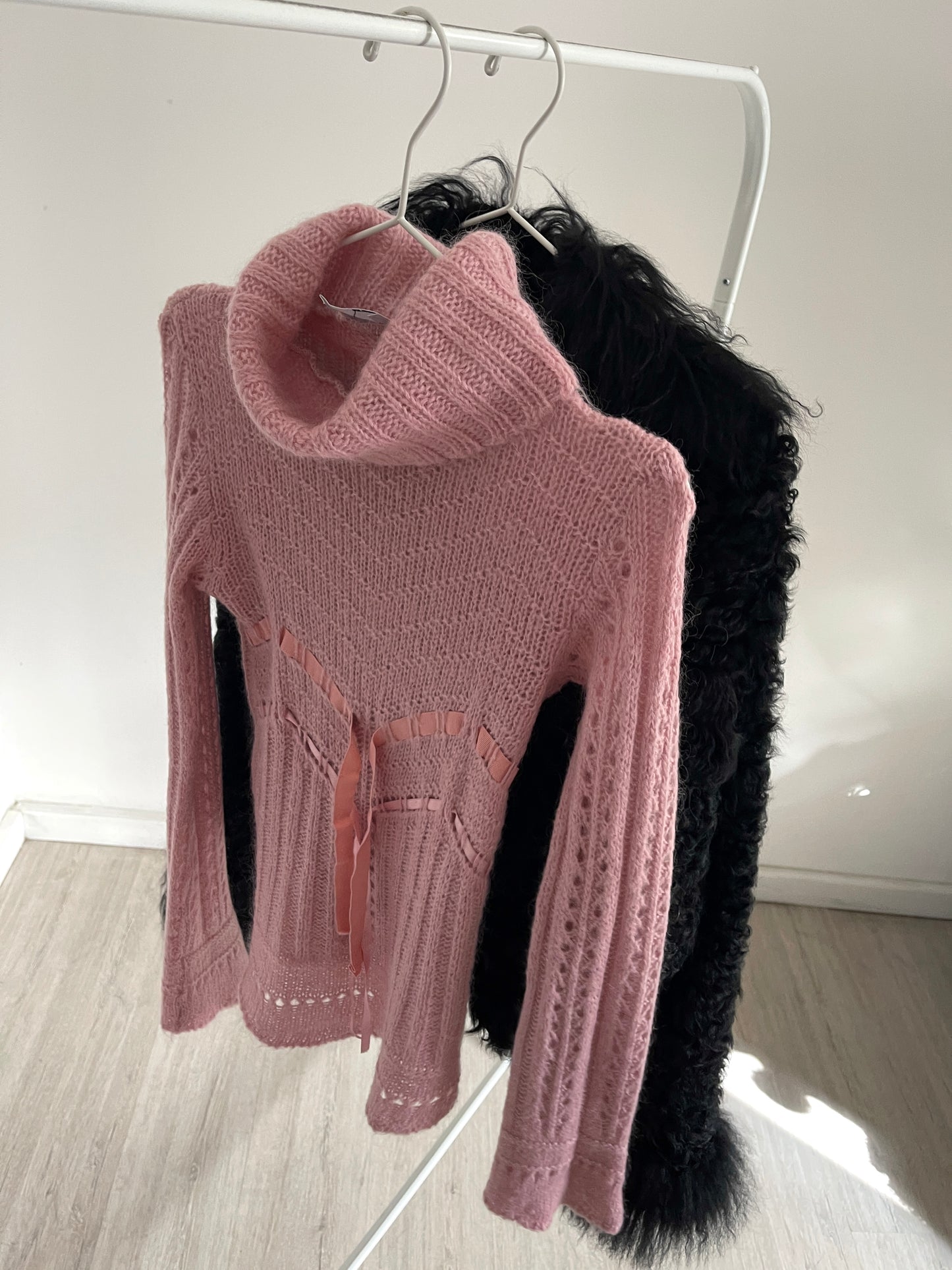 Baby pink mohair sweater