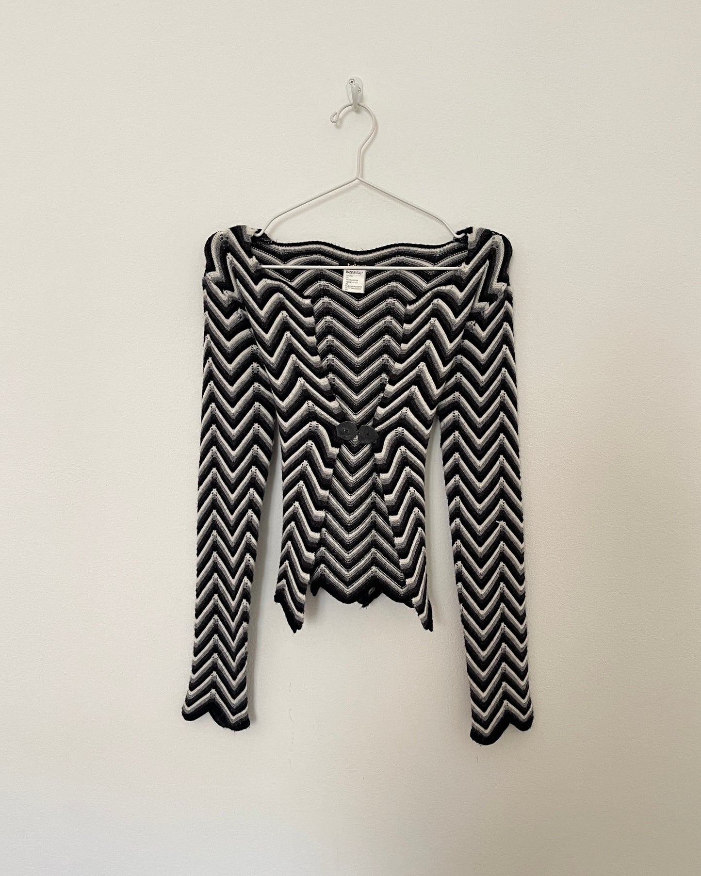 Striped knit cardigan