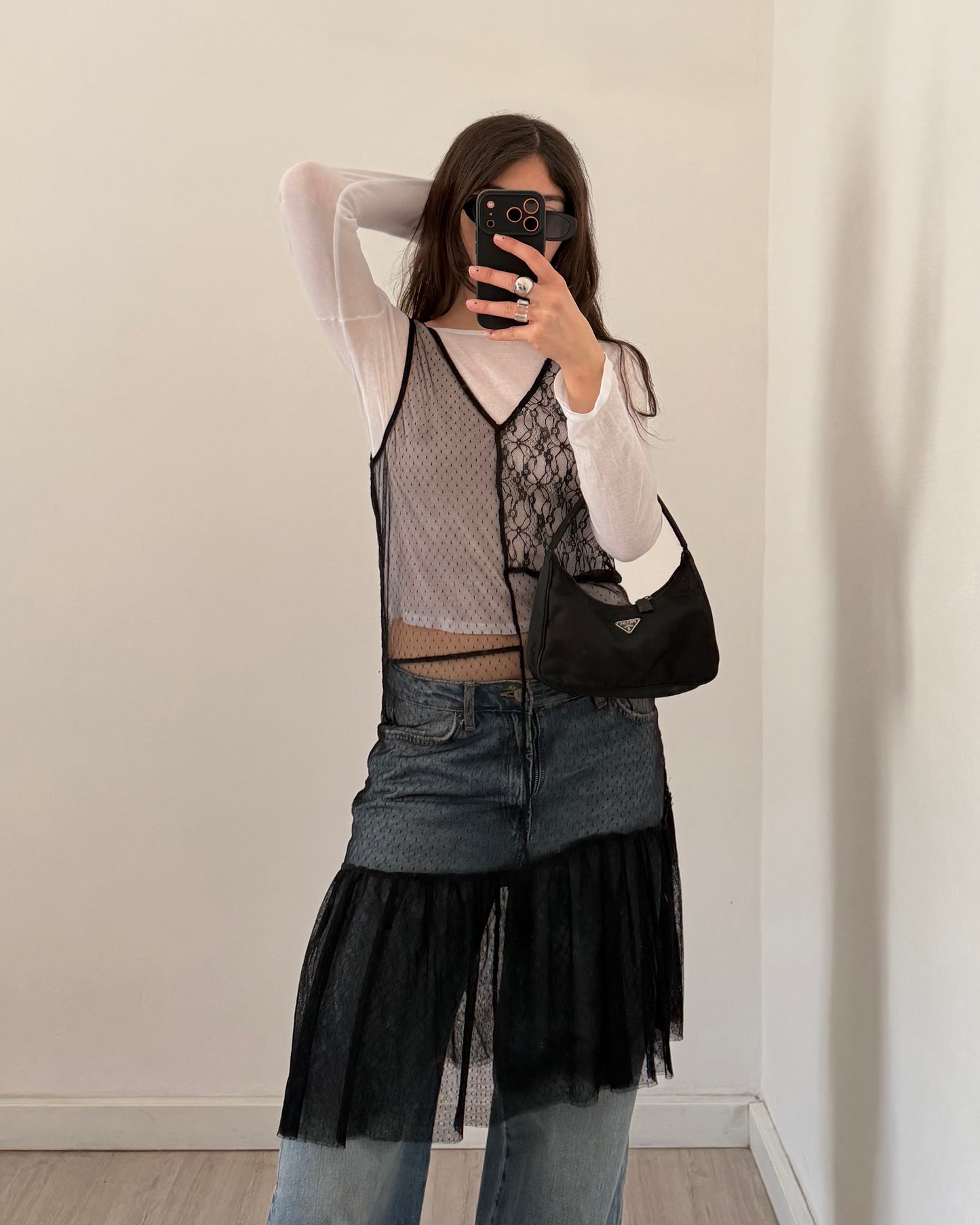 Tulle midi dress