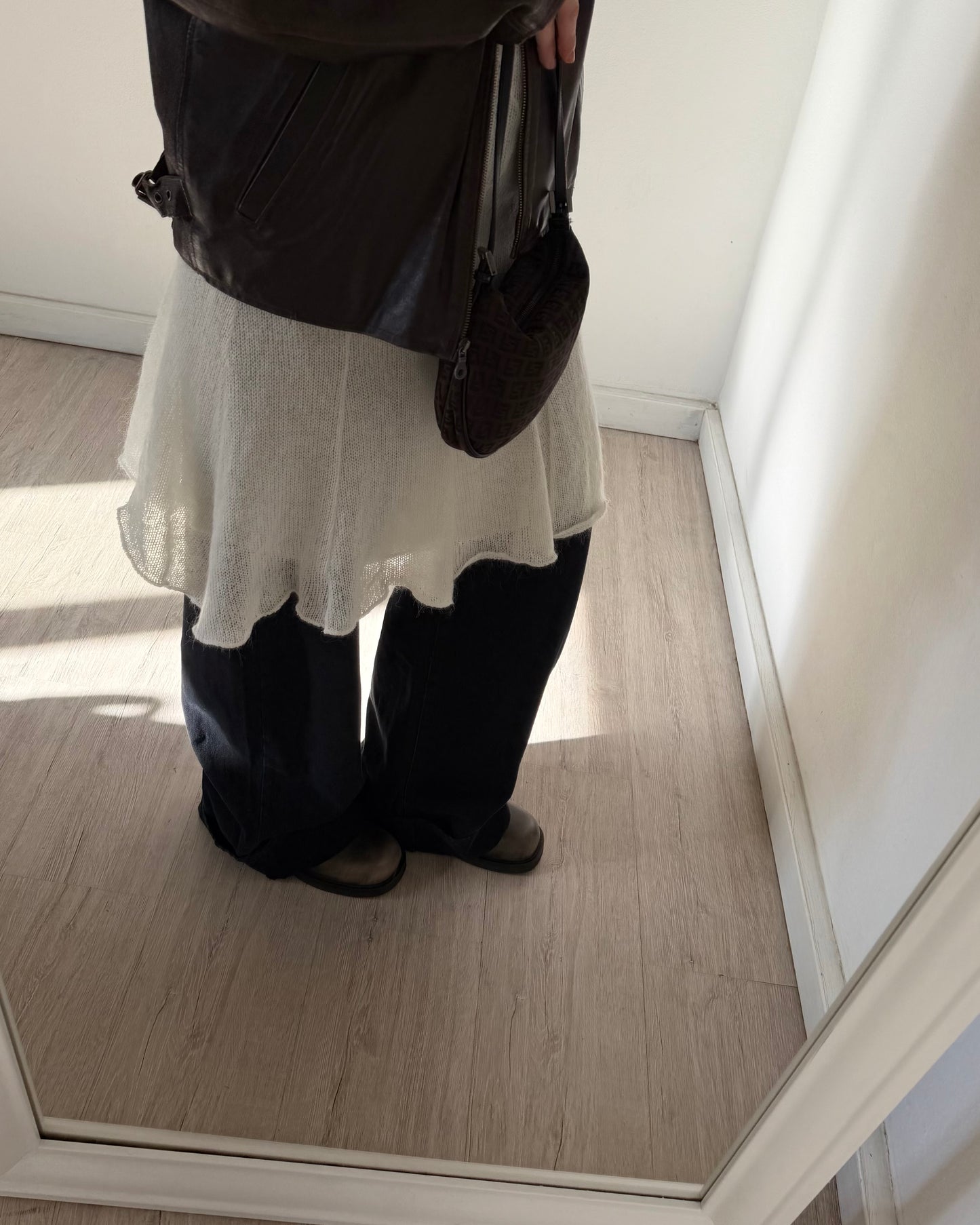 Mohair knit midi dress