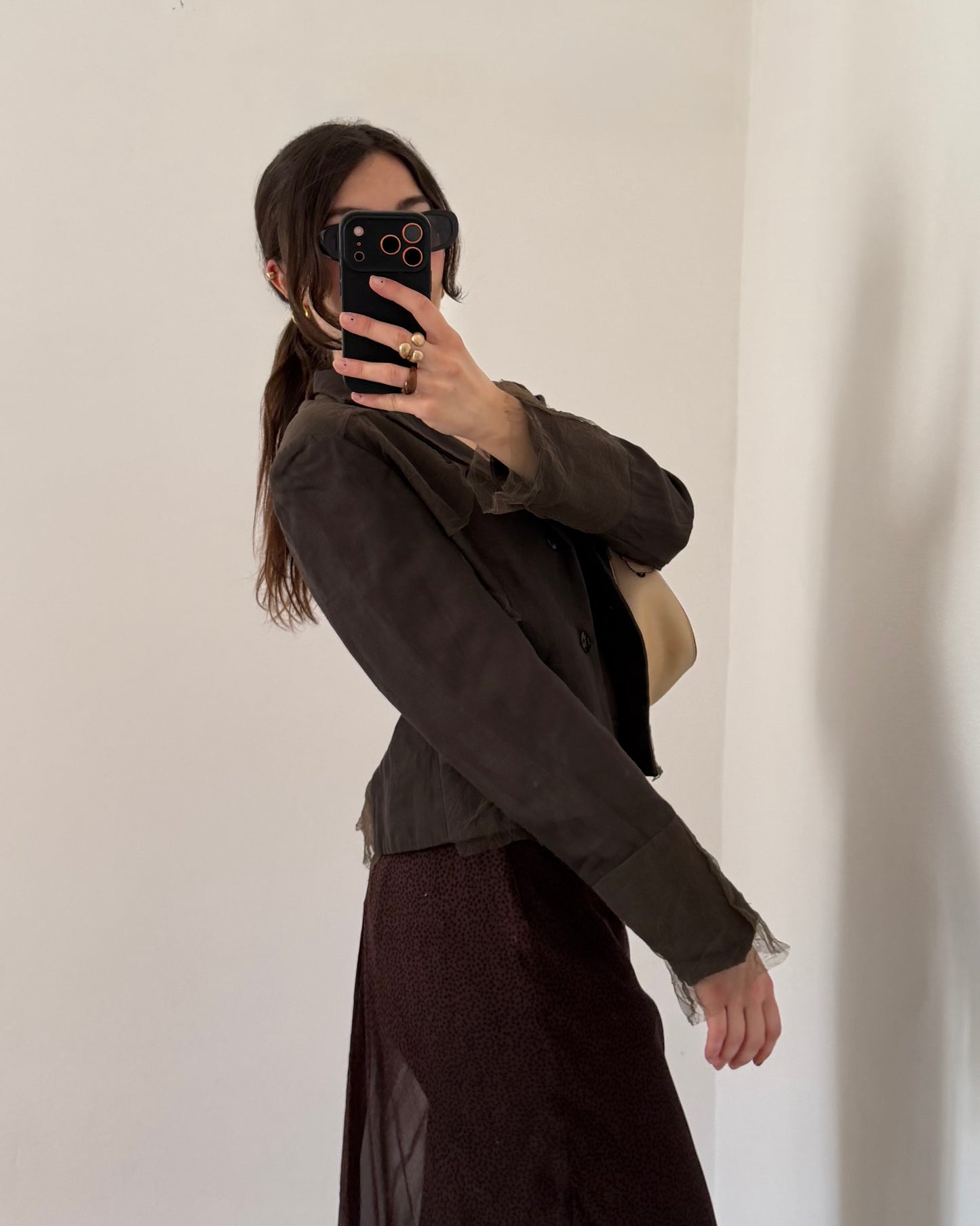 Tulle fitted blazer