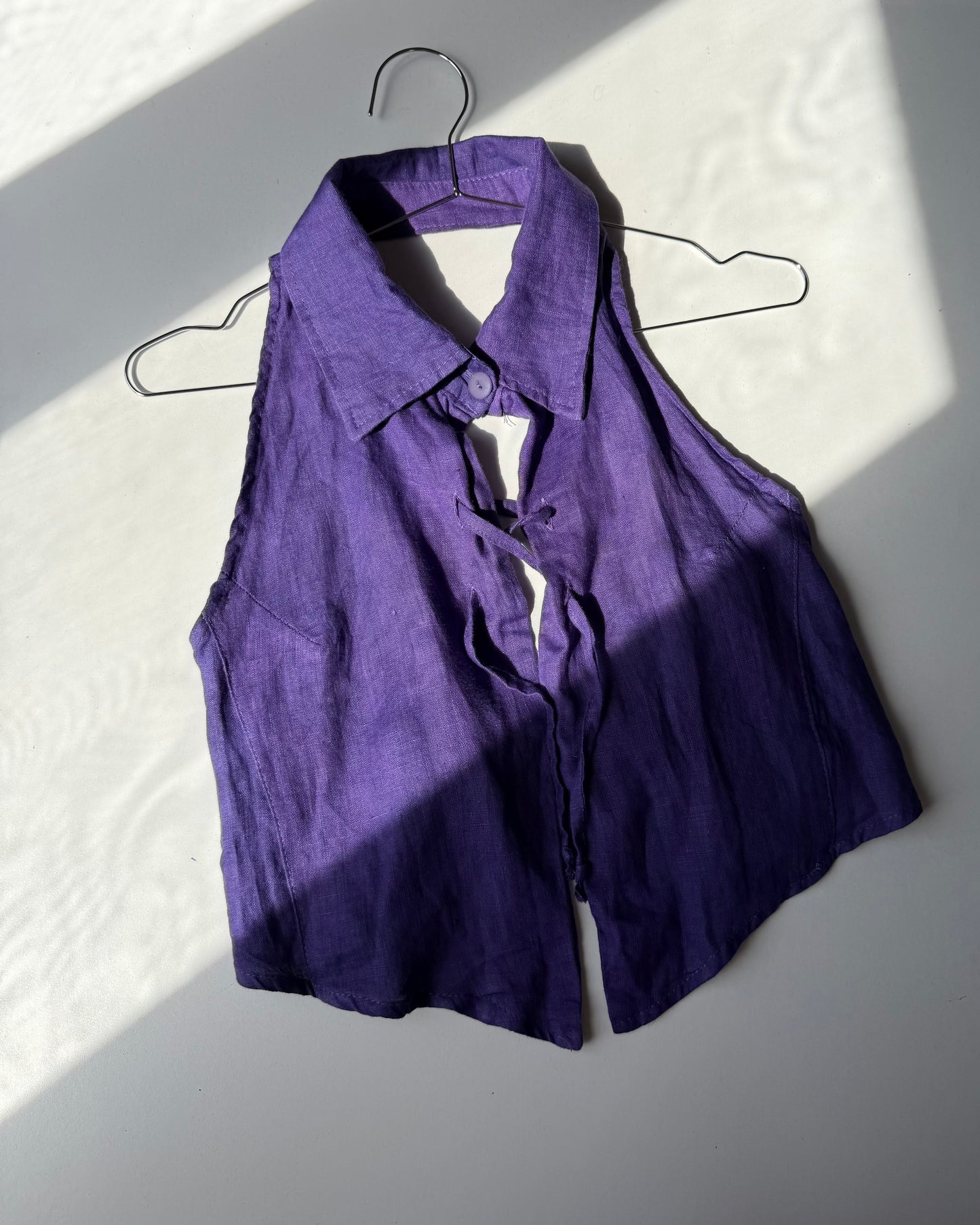 cut out linen top