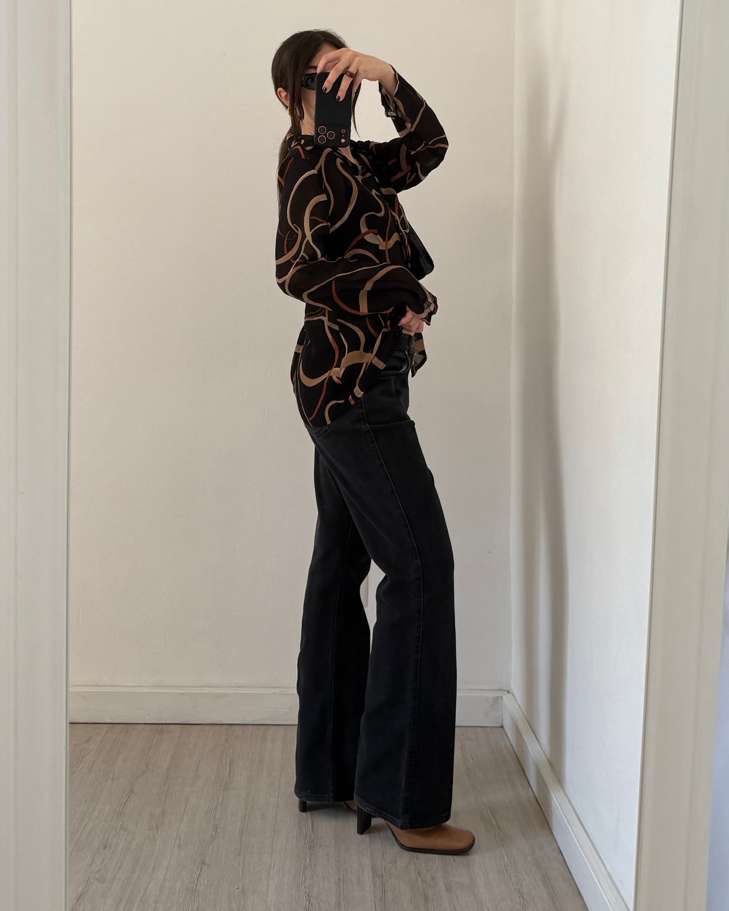 Black sheer shirt