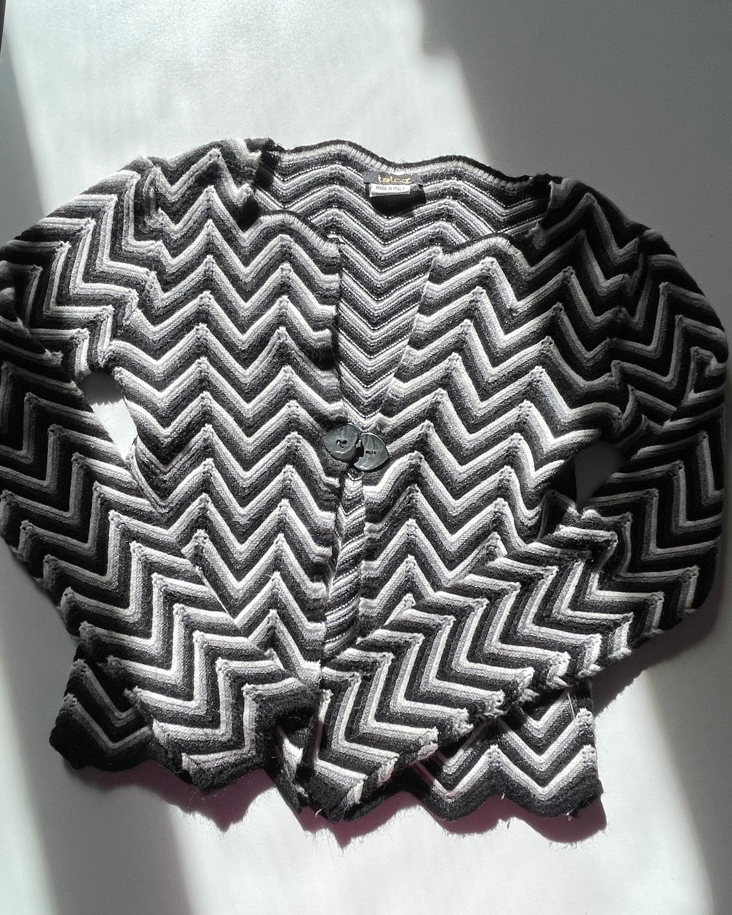 Striped knit cardigan