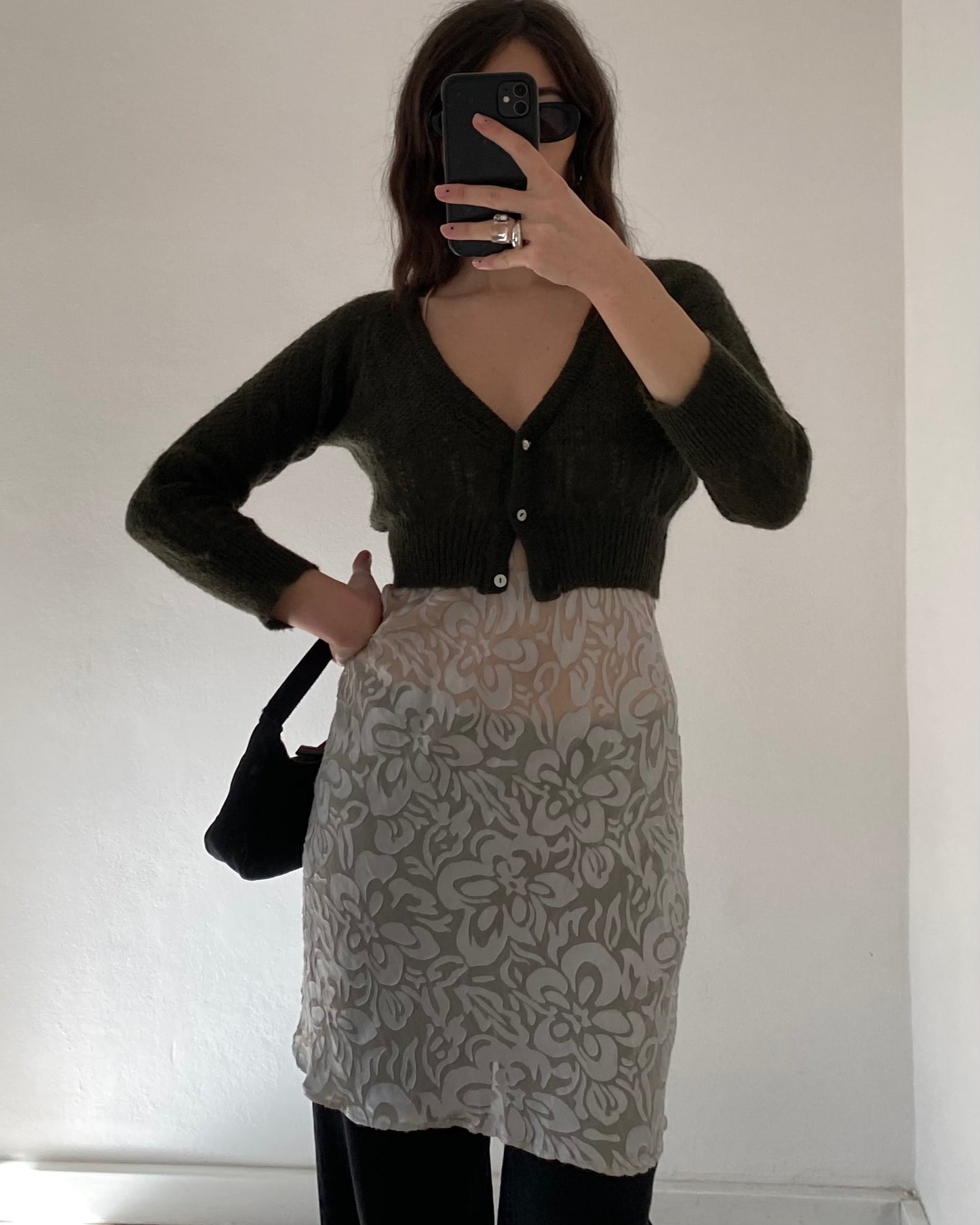 Mohair knitted crop top