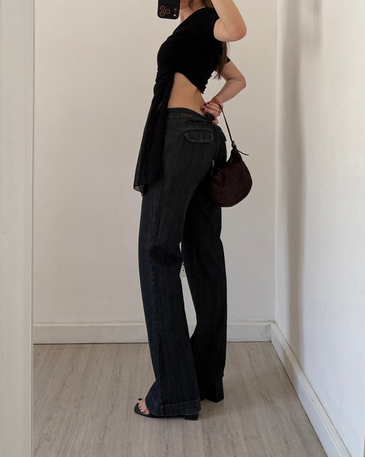 Off the shoulder tulle top