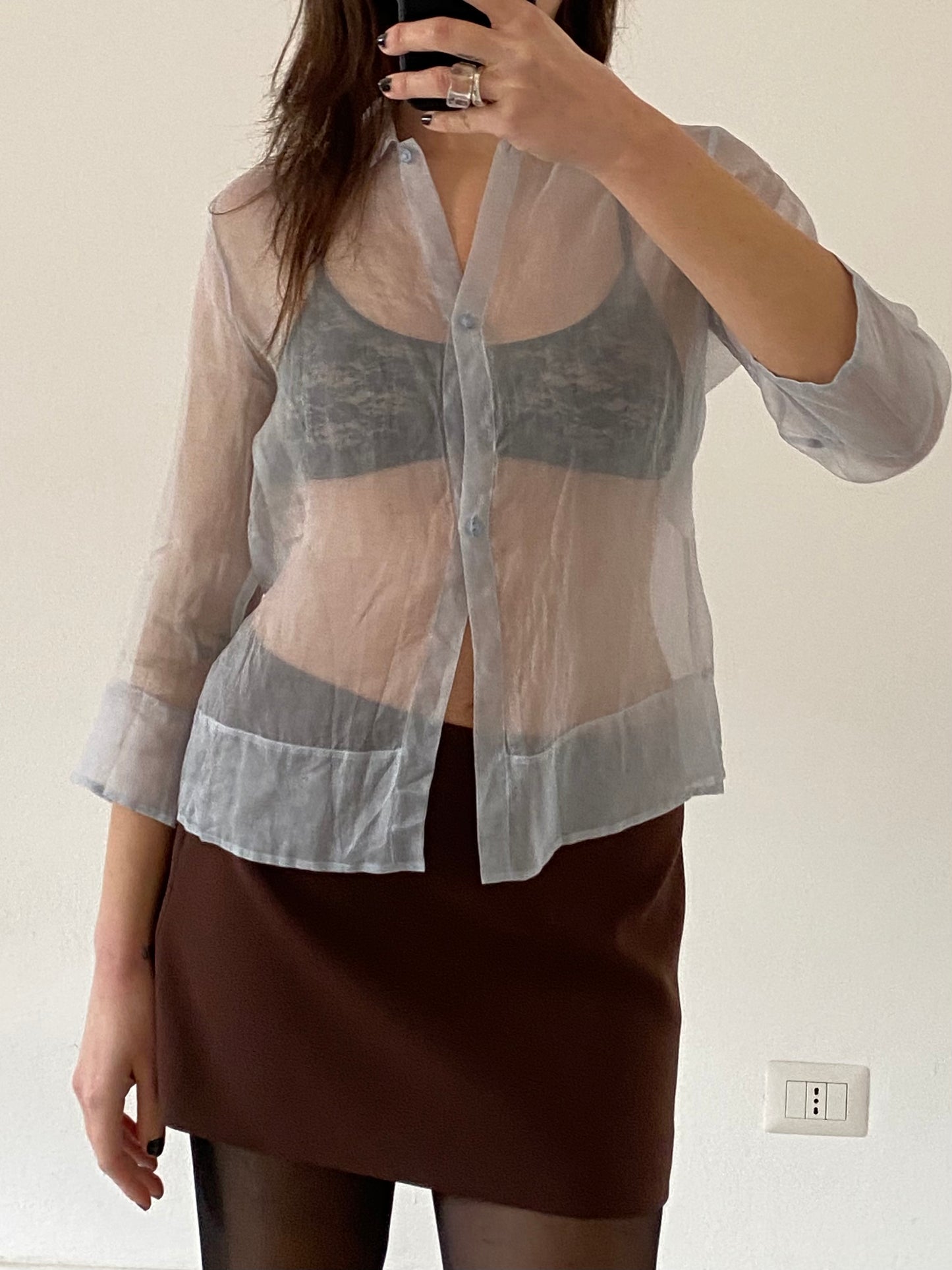 Organza silk shirt