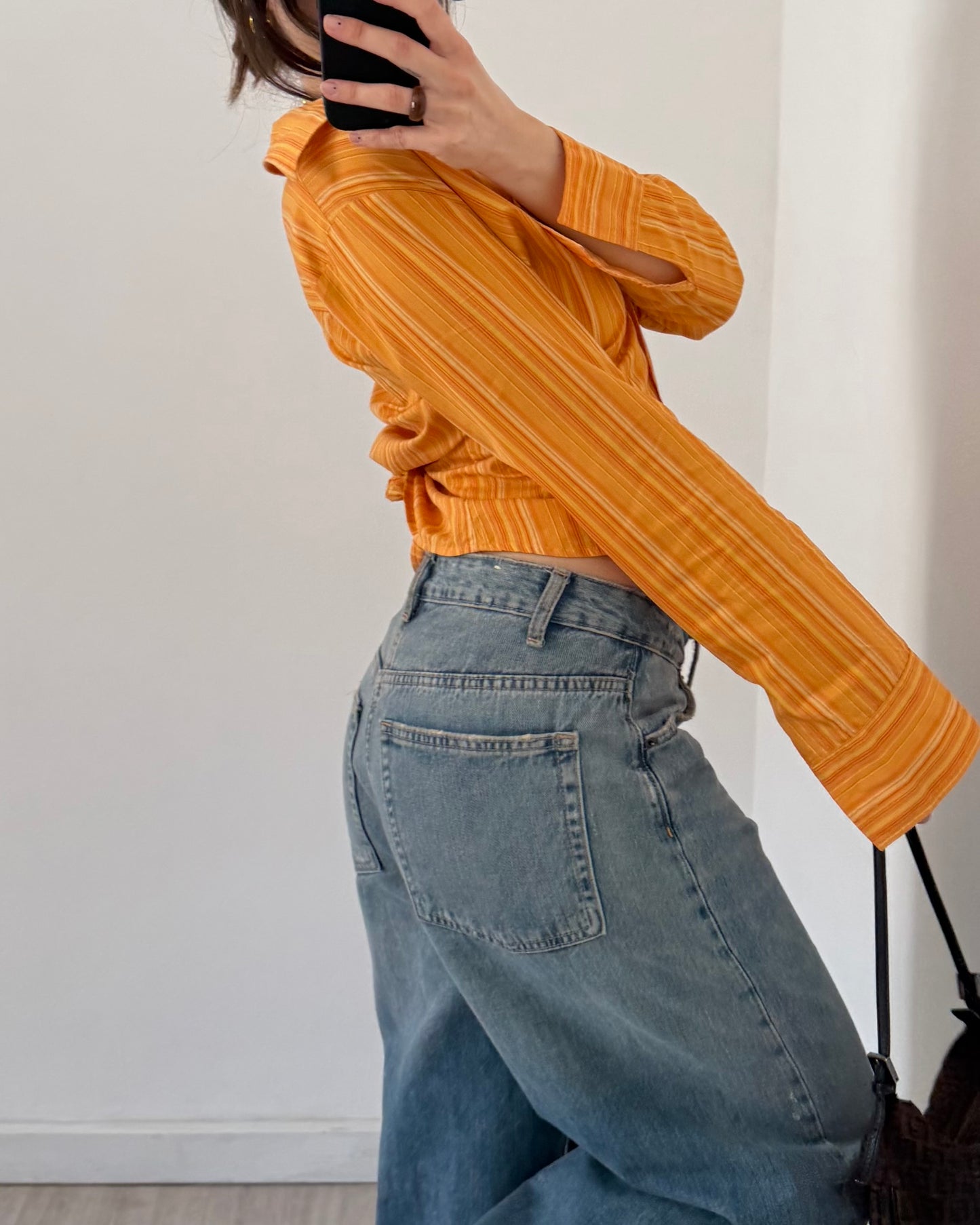Orange striped shirt