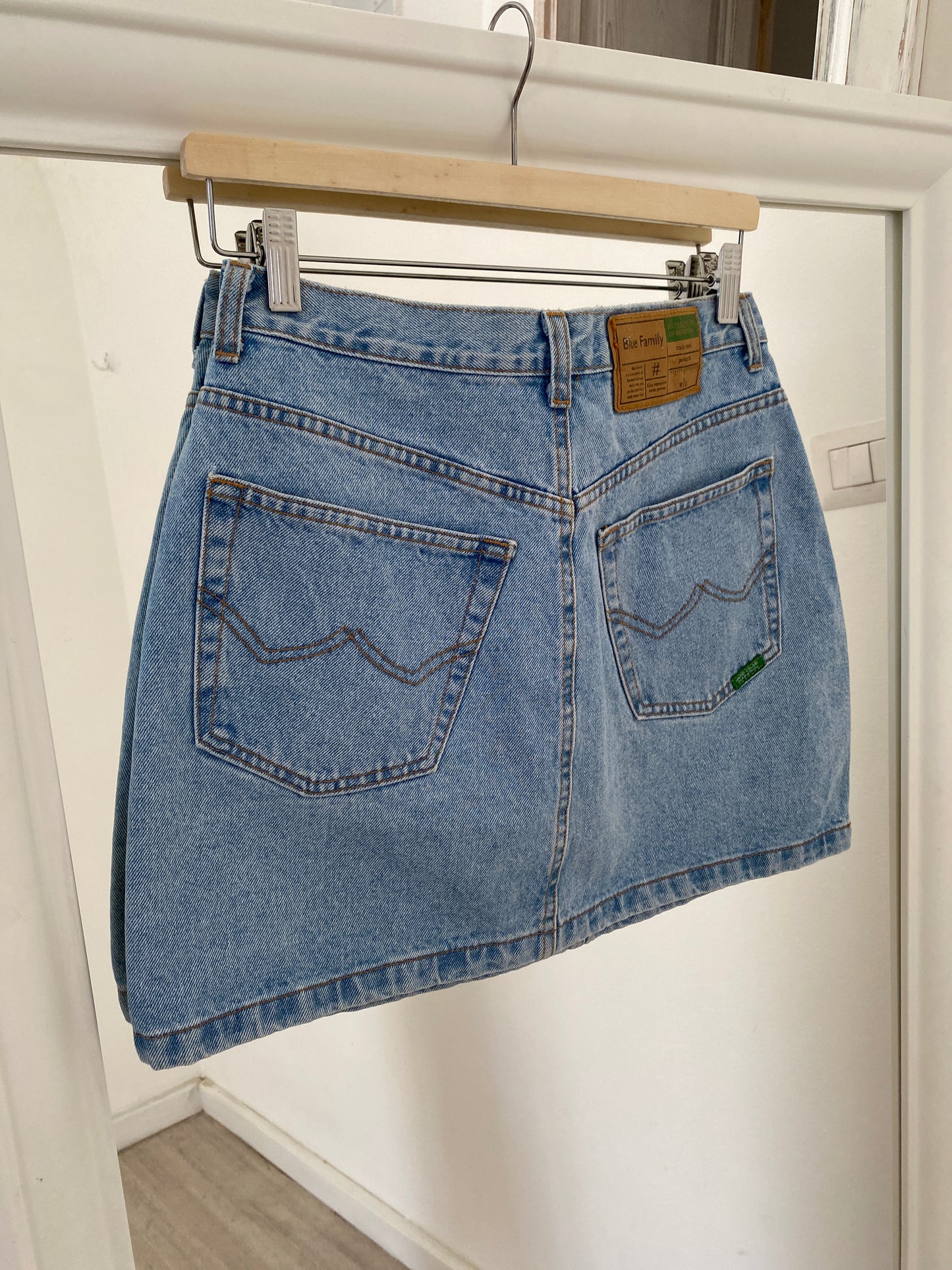 90s denim mini skirt