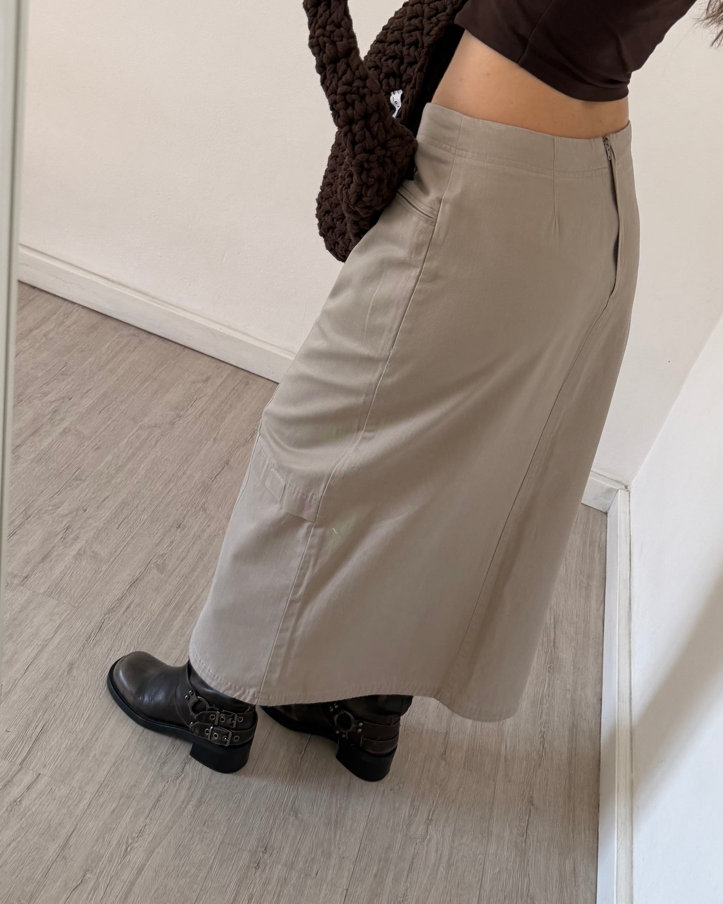 Cargo maxi skirt