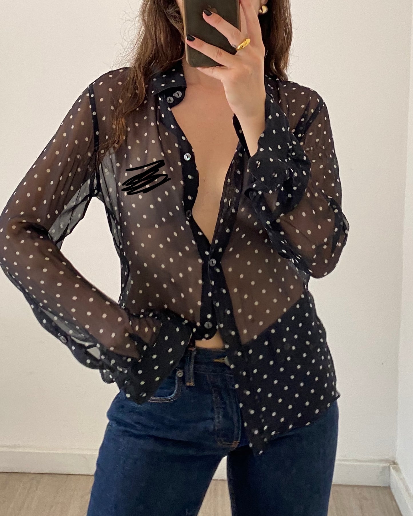 Dolce&Gabbana polka dot silk blouse