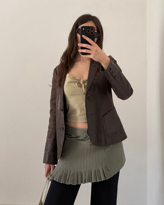 00s pleated mini skirt