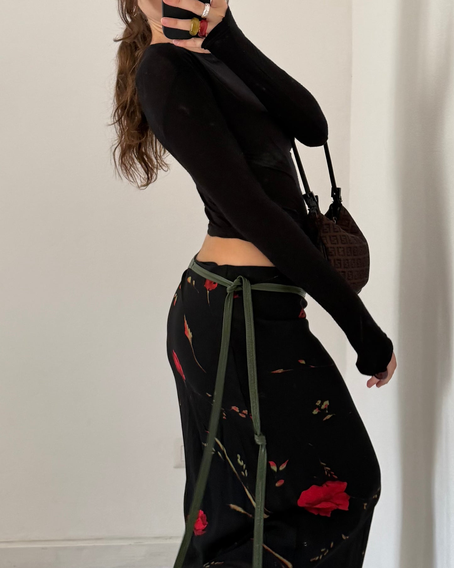 00s longuette floral skirt