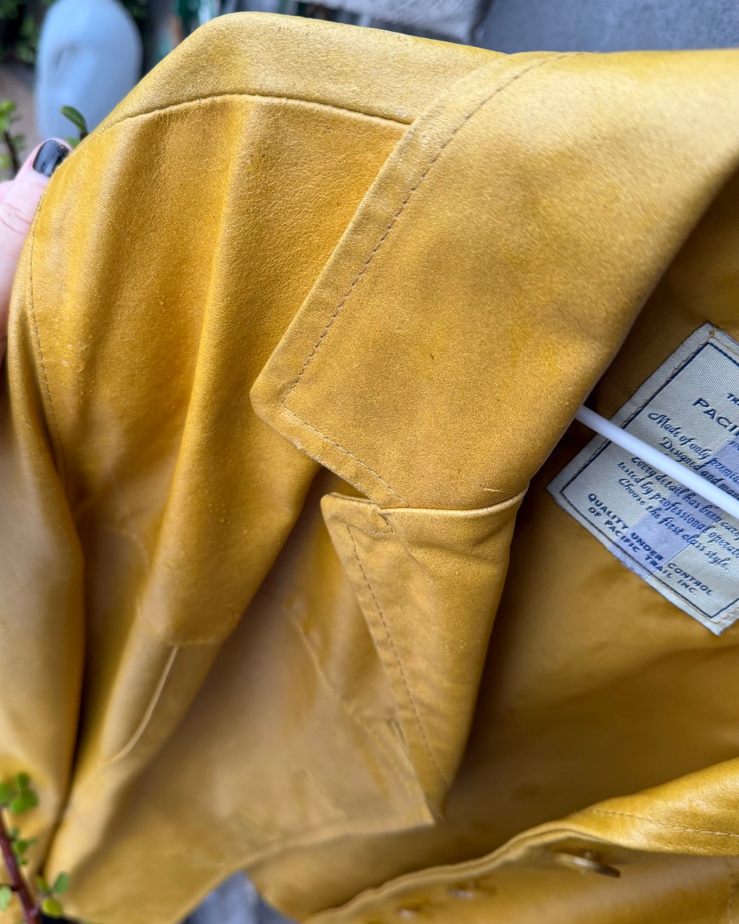 Mustard yellow leather jacket