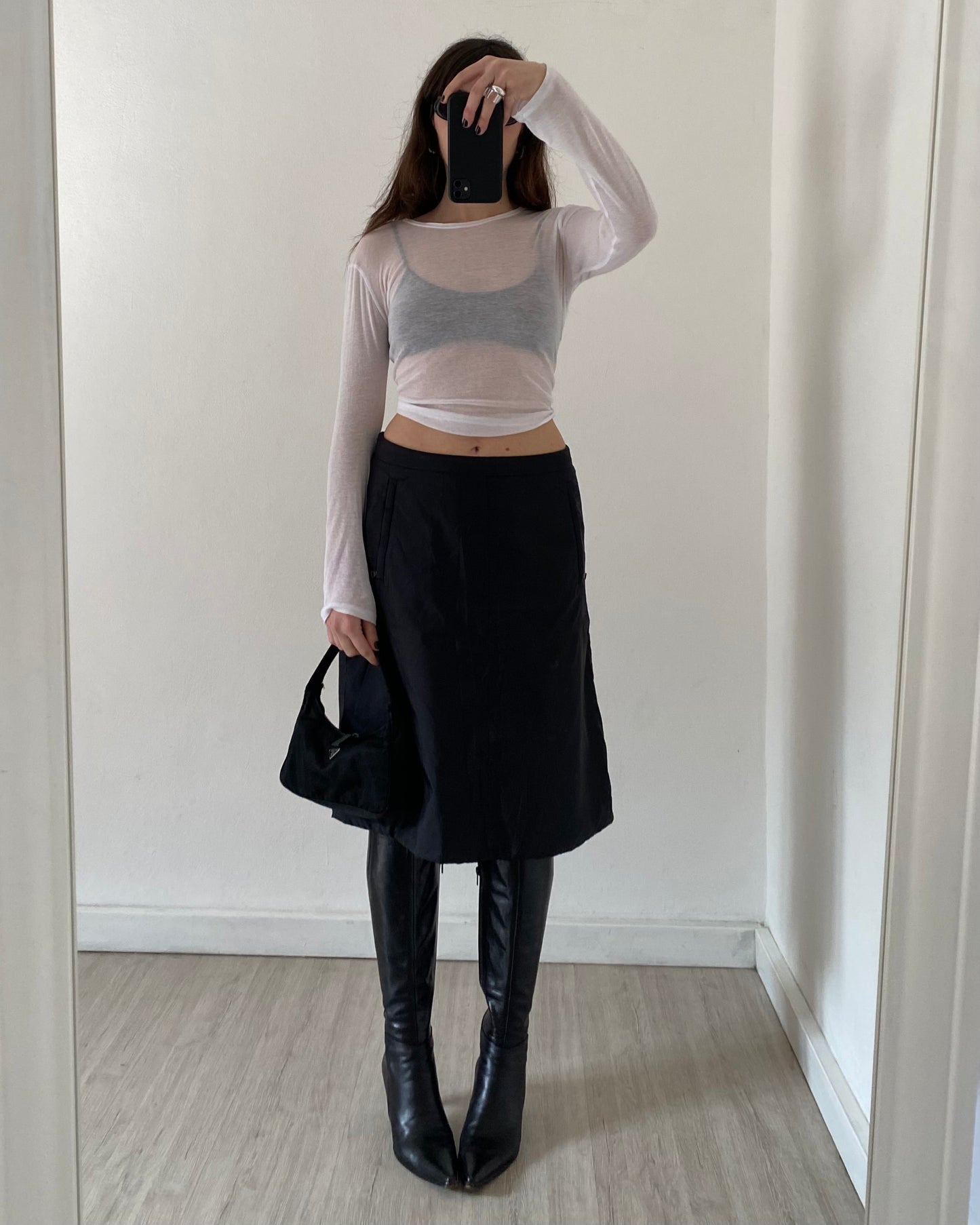 Prada nylon skirt