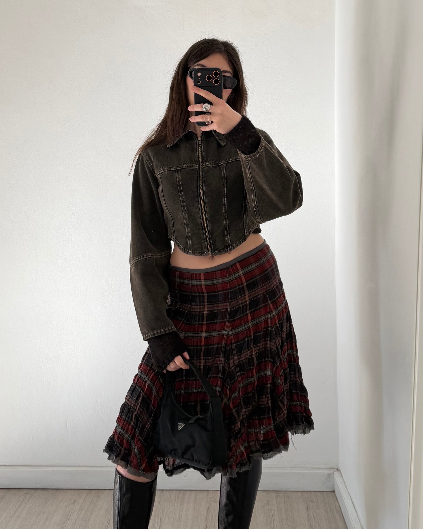 Trussardi check skirt