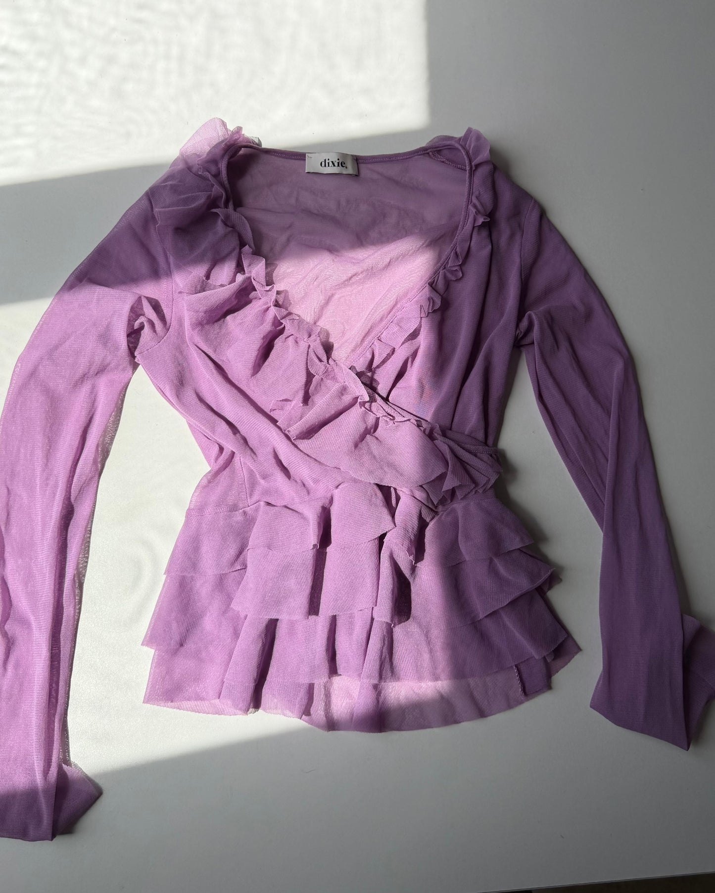 Sheer ruffle top