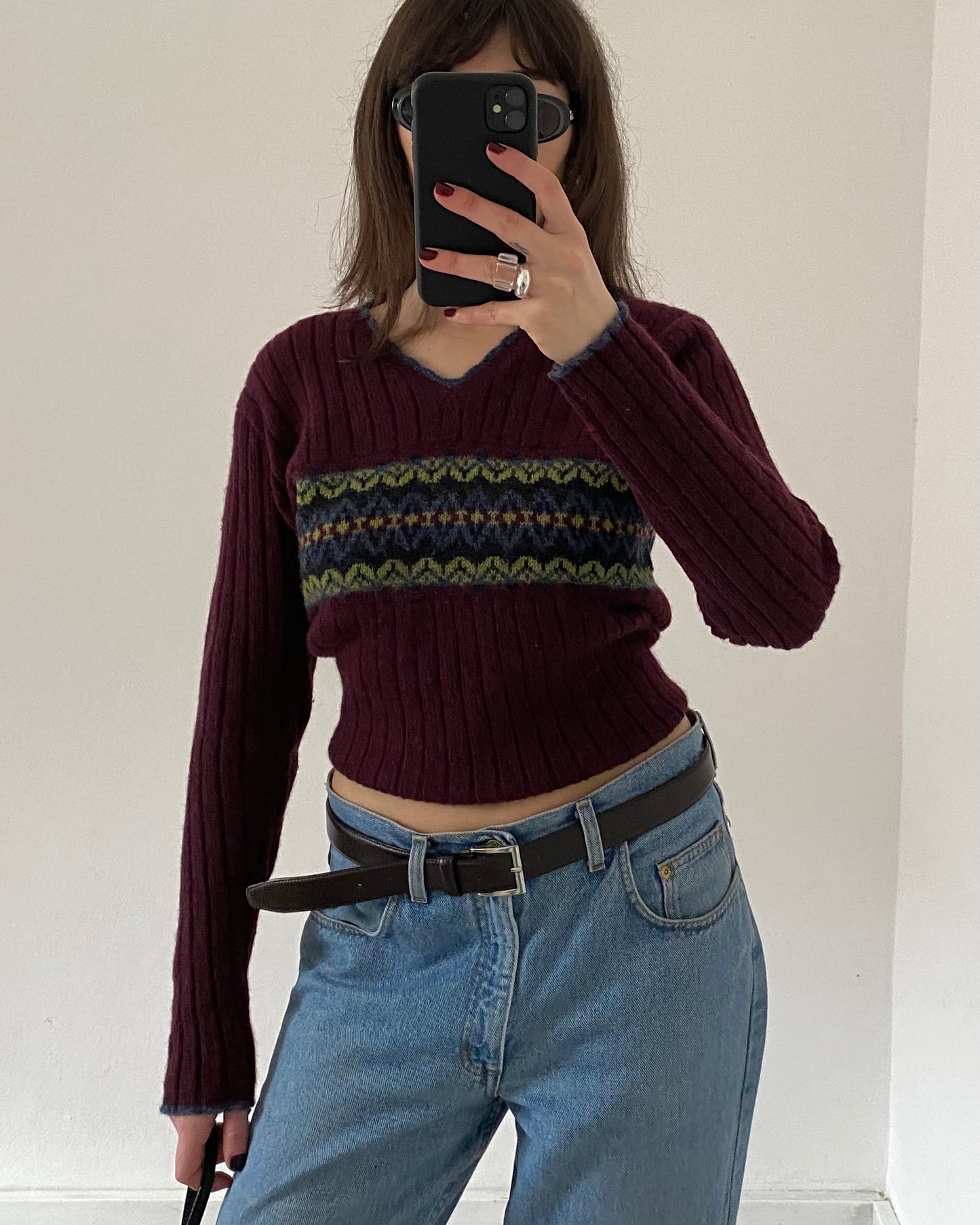 90s v-neck jumper