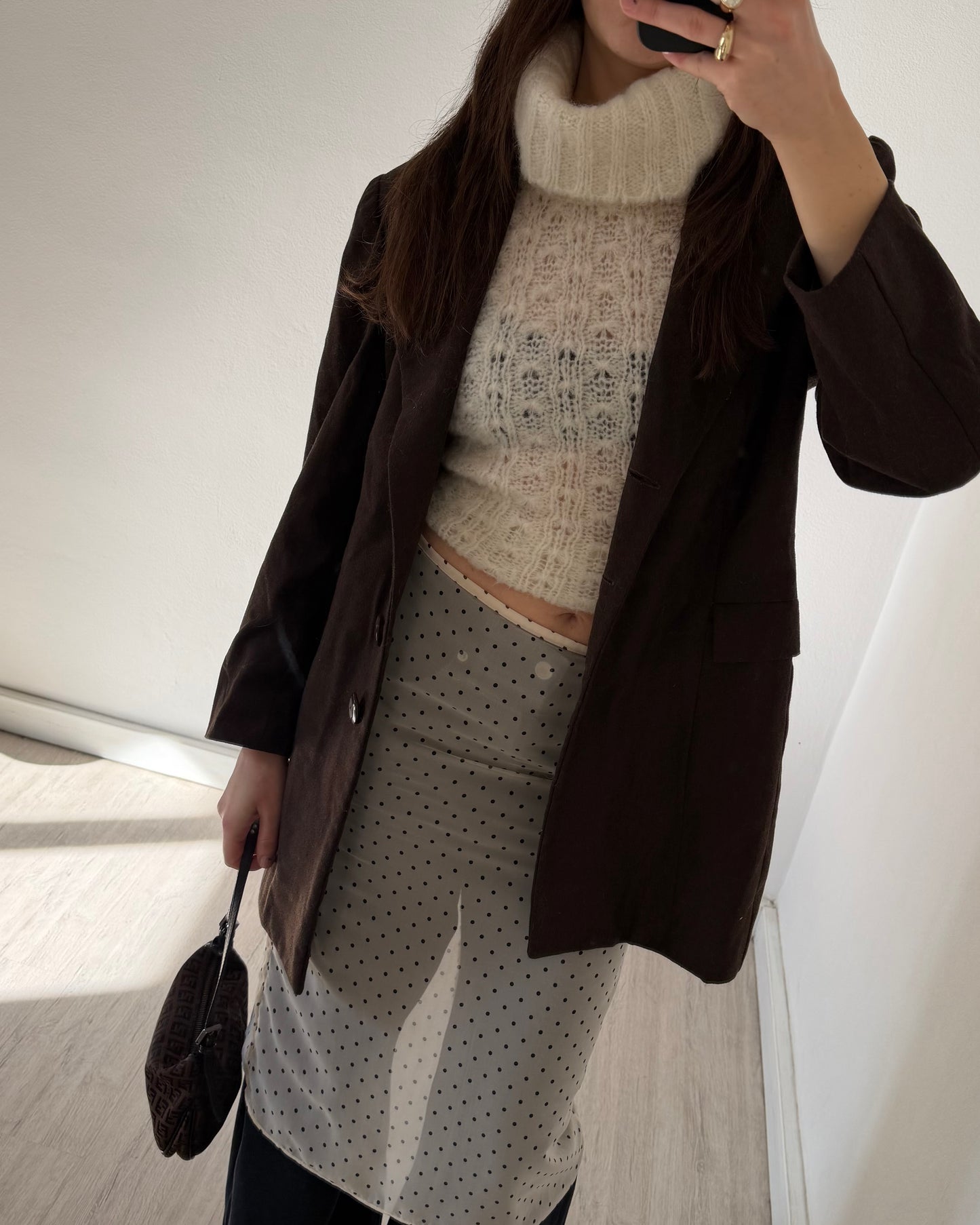 Mohair knit sleeveless top