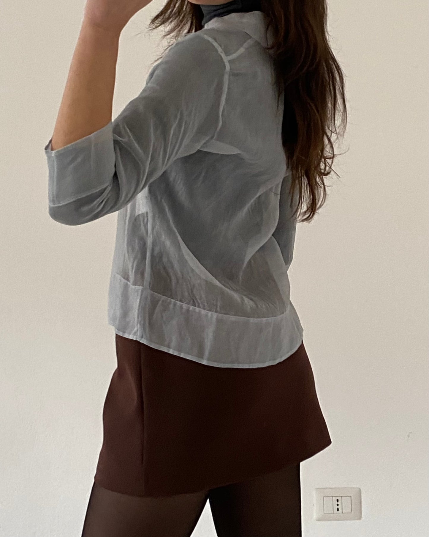 Organza silk shirt