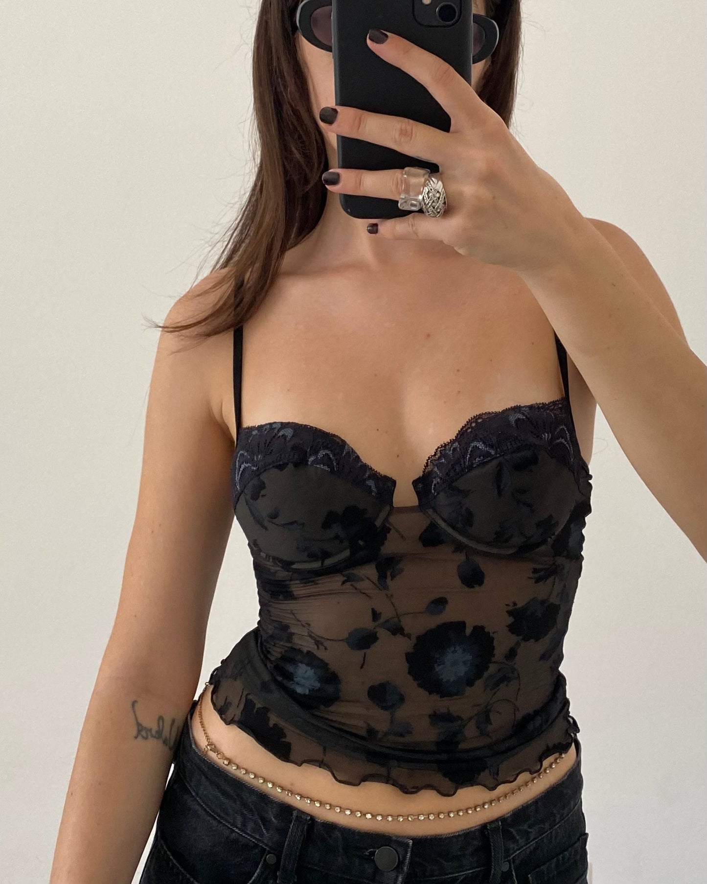 90s vintage sheer corset