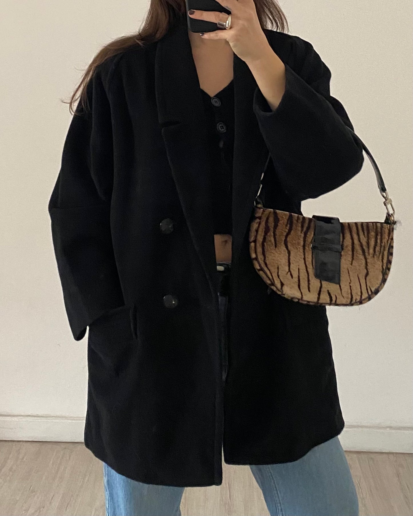 Black wool coat