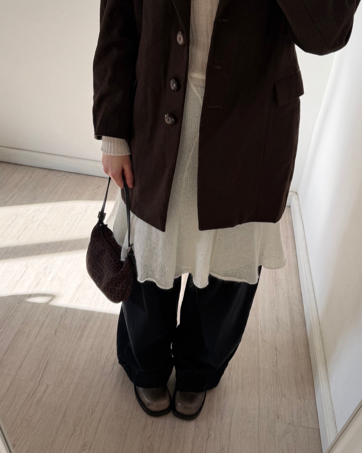 Mohair knit midi dress