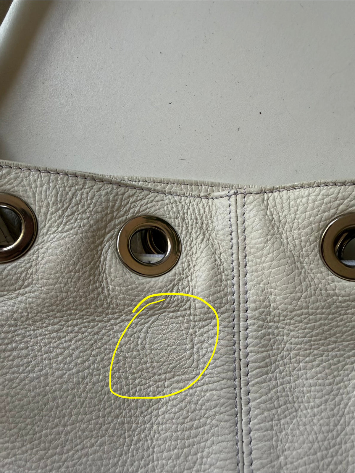 White leather shoulder bag