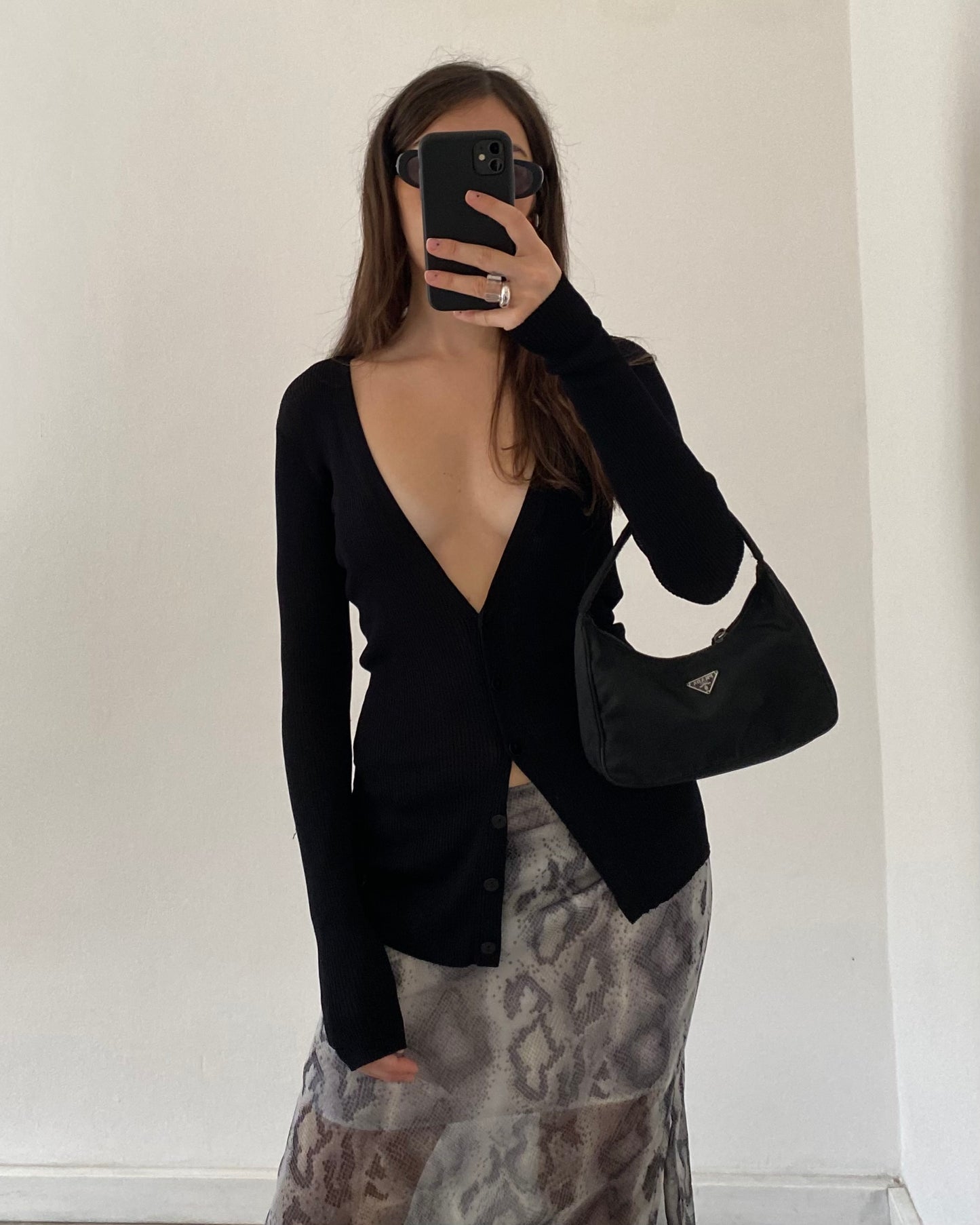 Ribbed semi-sheer cardigan