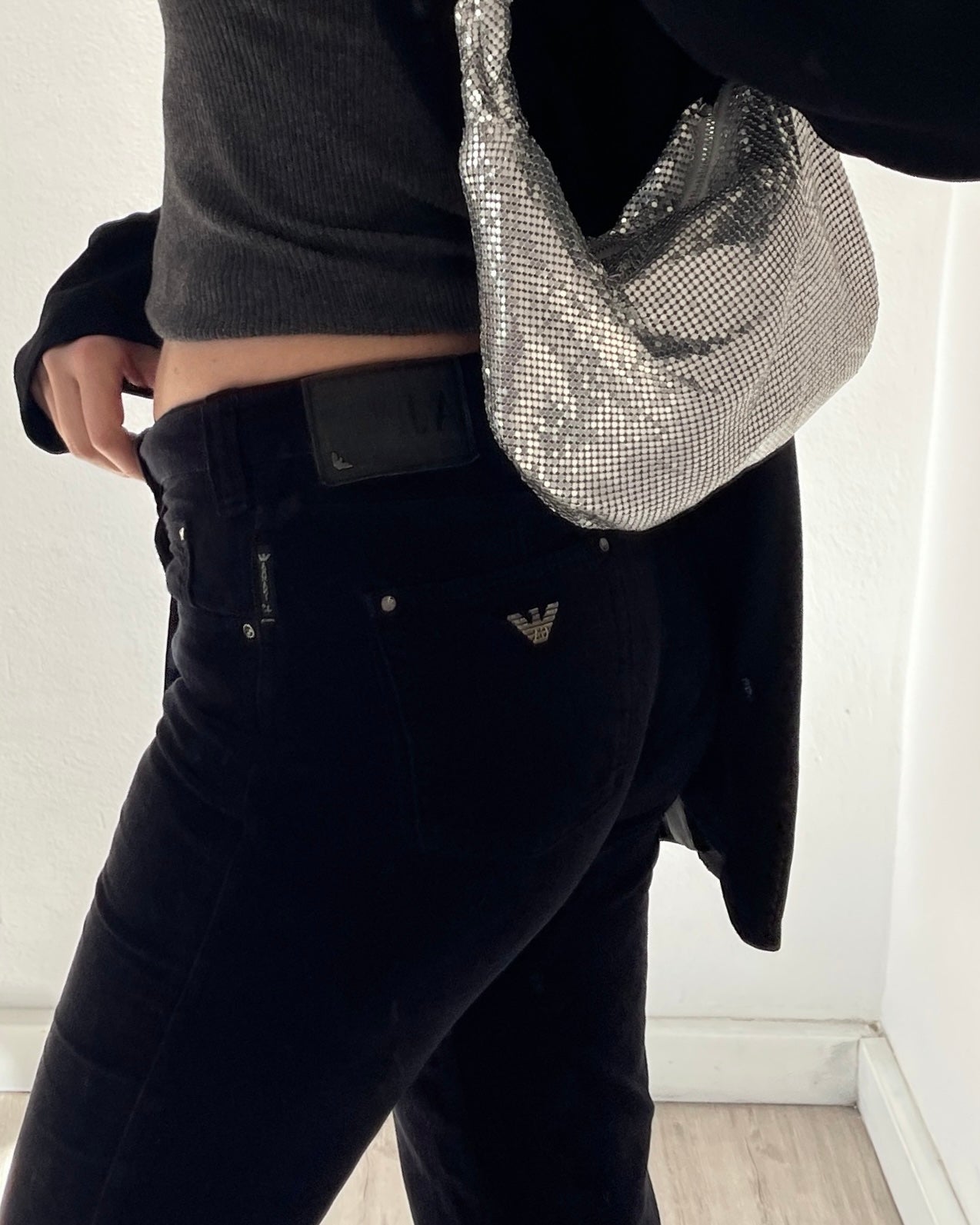 Giorgio Armani bootcut velvet trousers