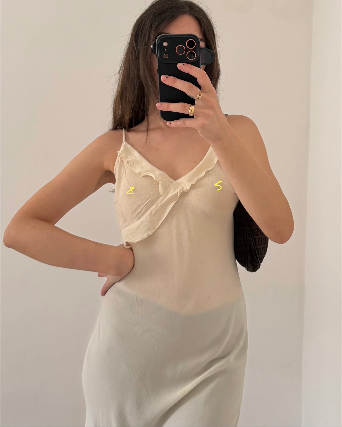 Silk midi dress