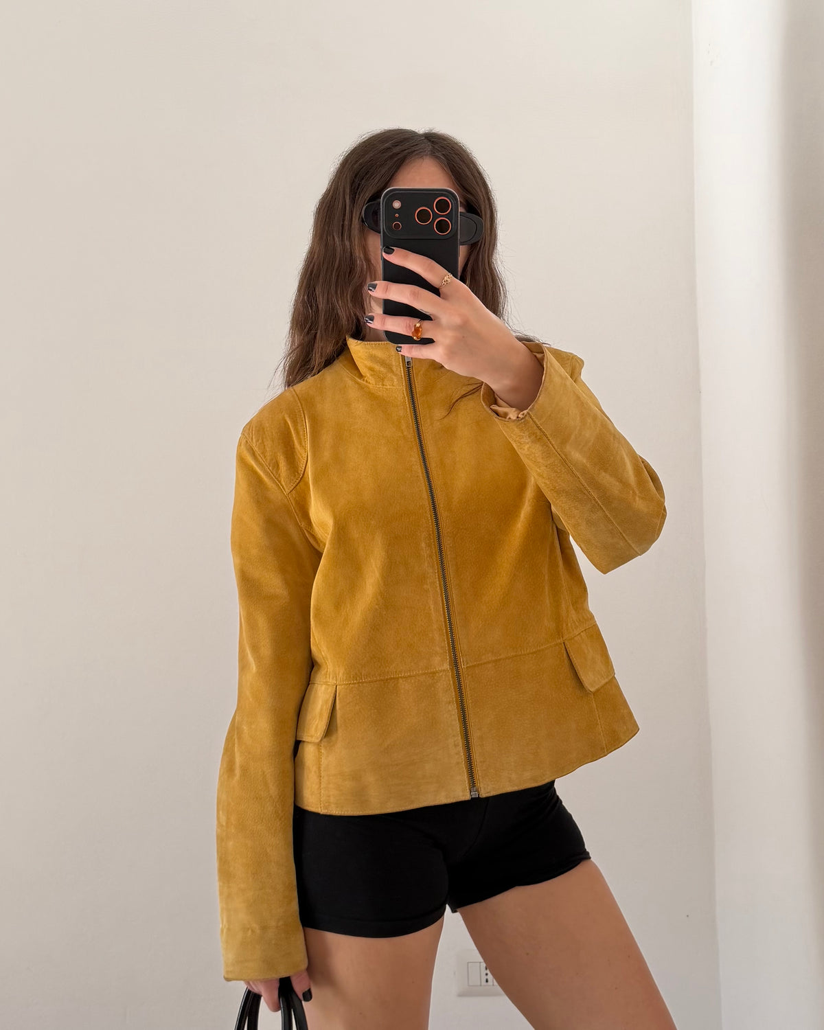 Senape suede jacket