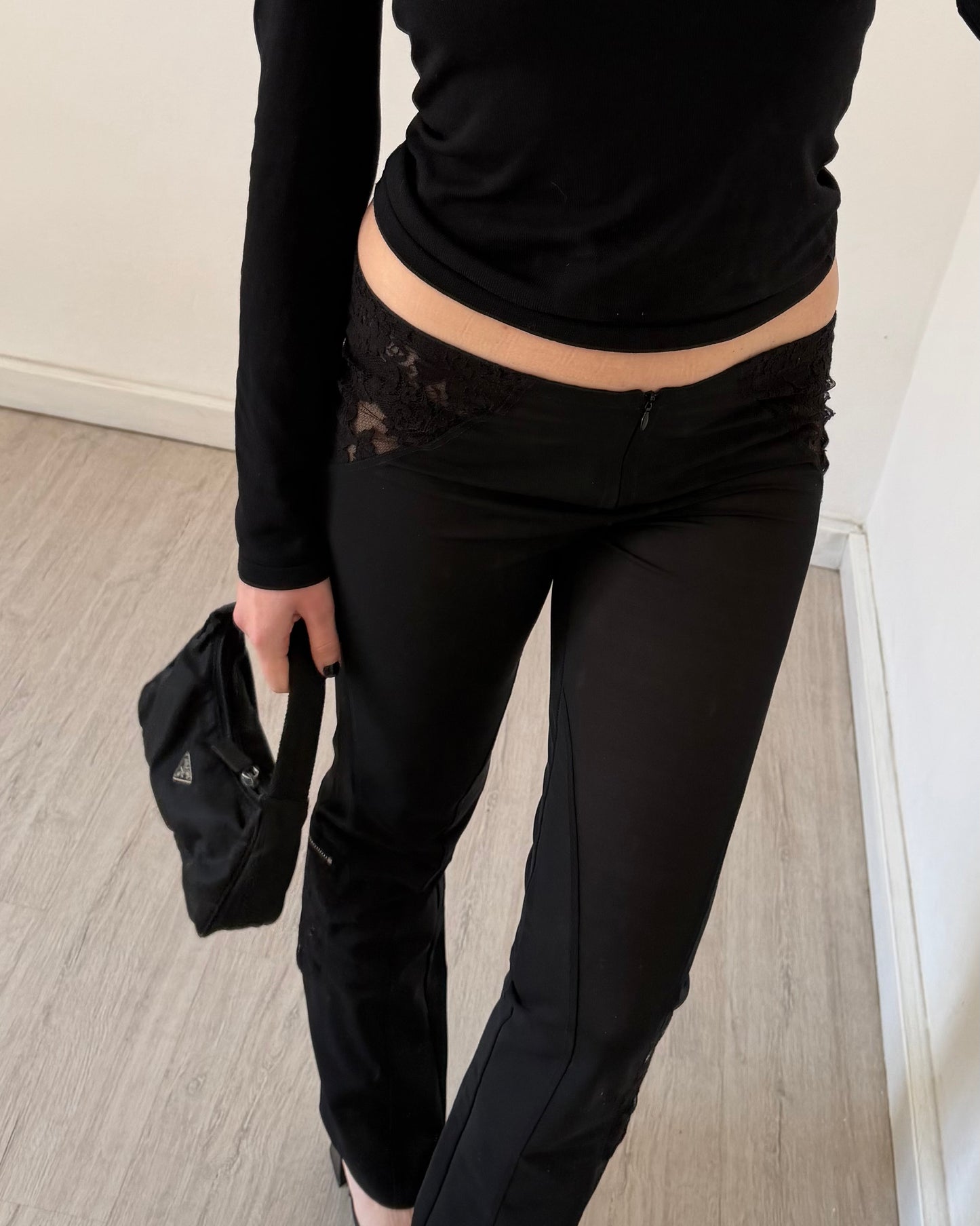 00s sheer lace trousers