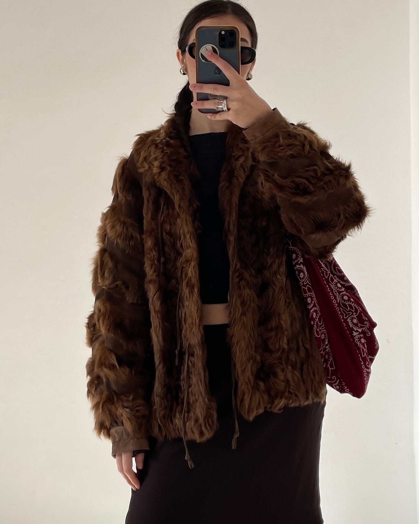 Fur suede jacket