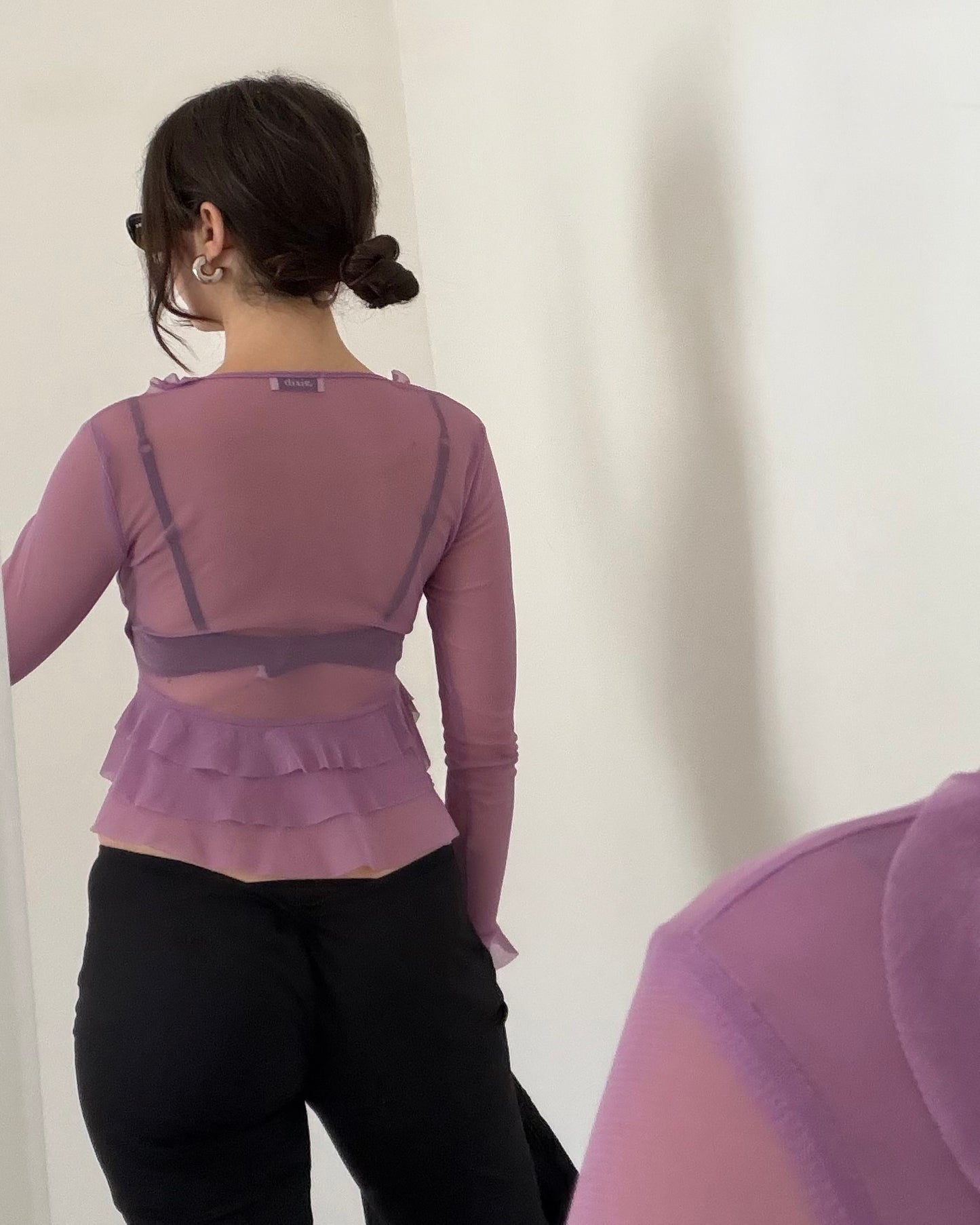 Sheer ruffle top