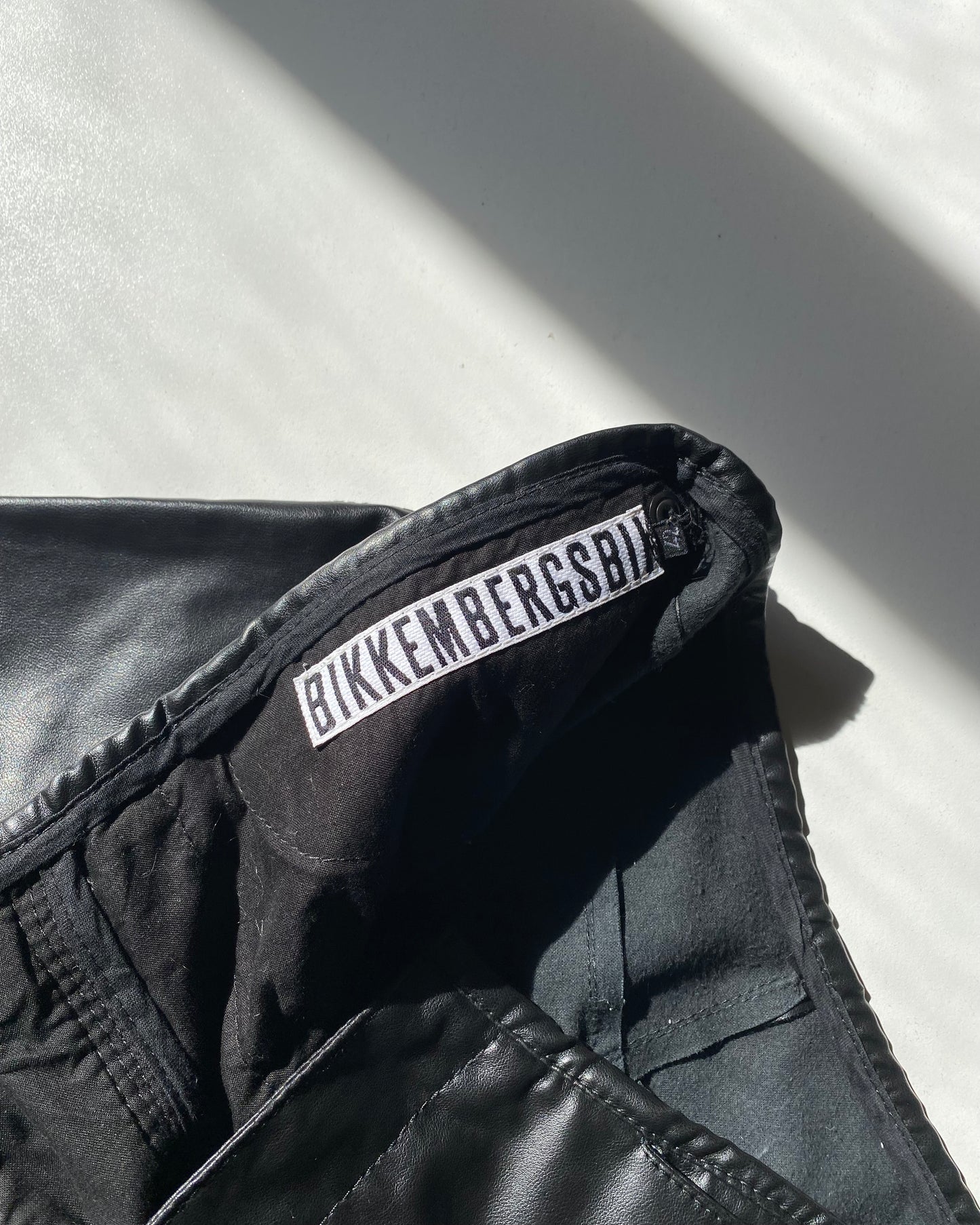 Faux leather trousers