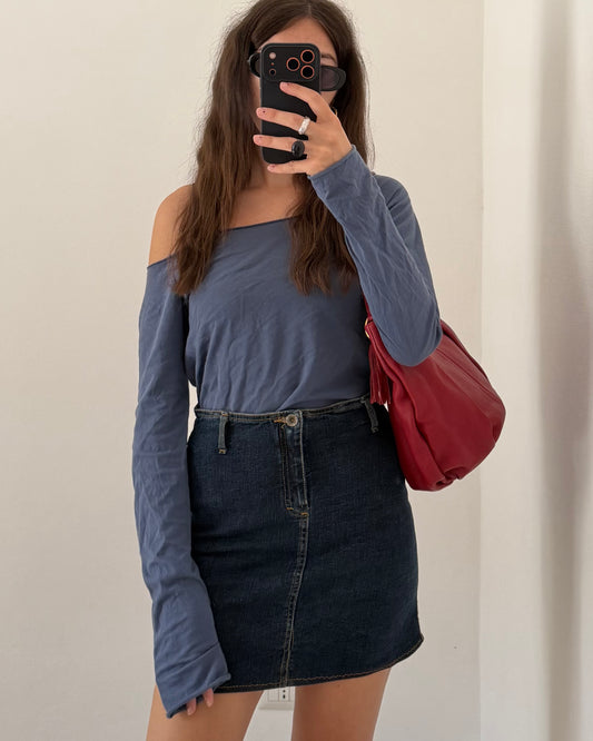 Belted mini skirt