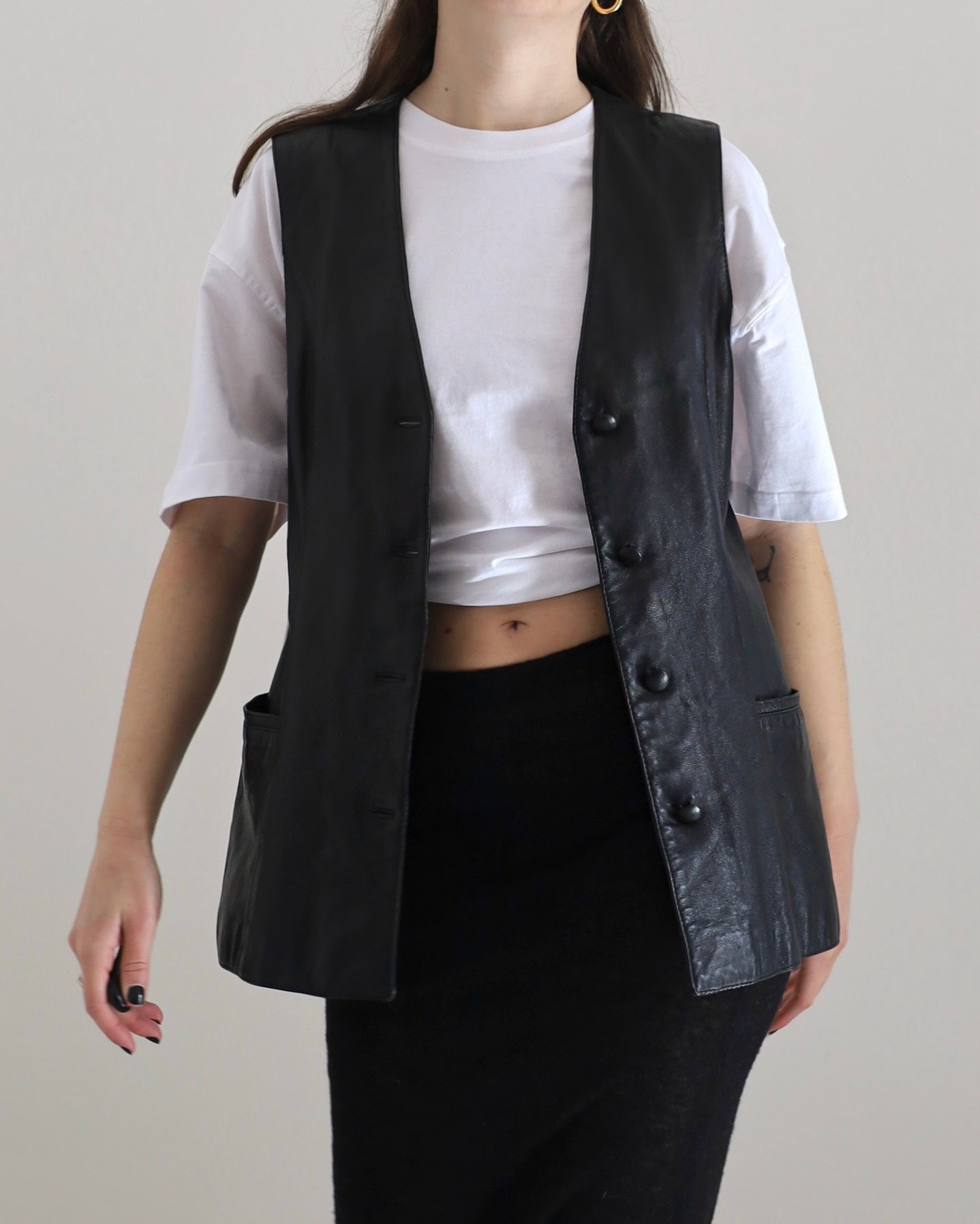 Leather vest