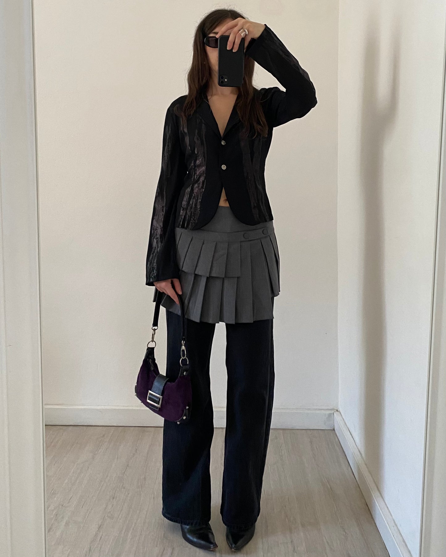 00s sheer blazer top