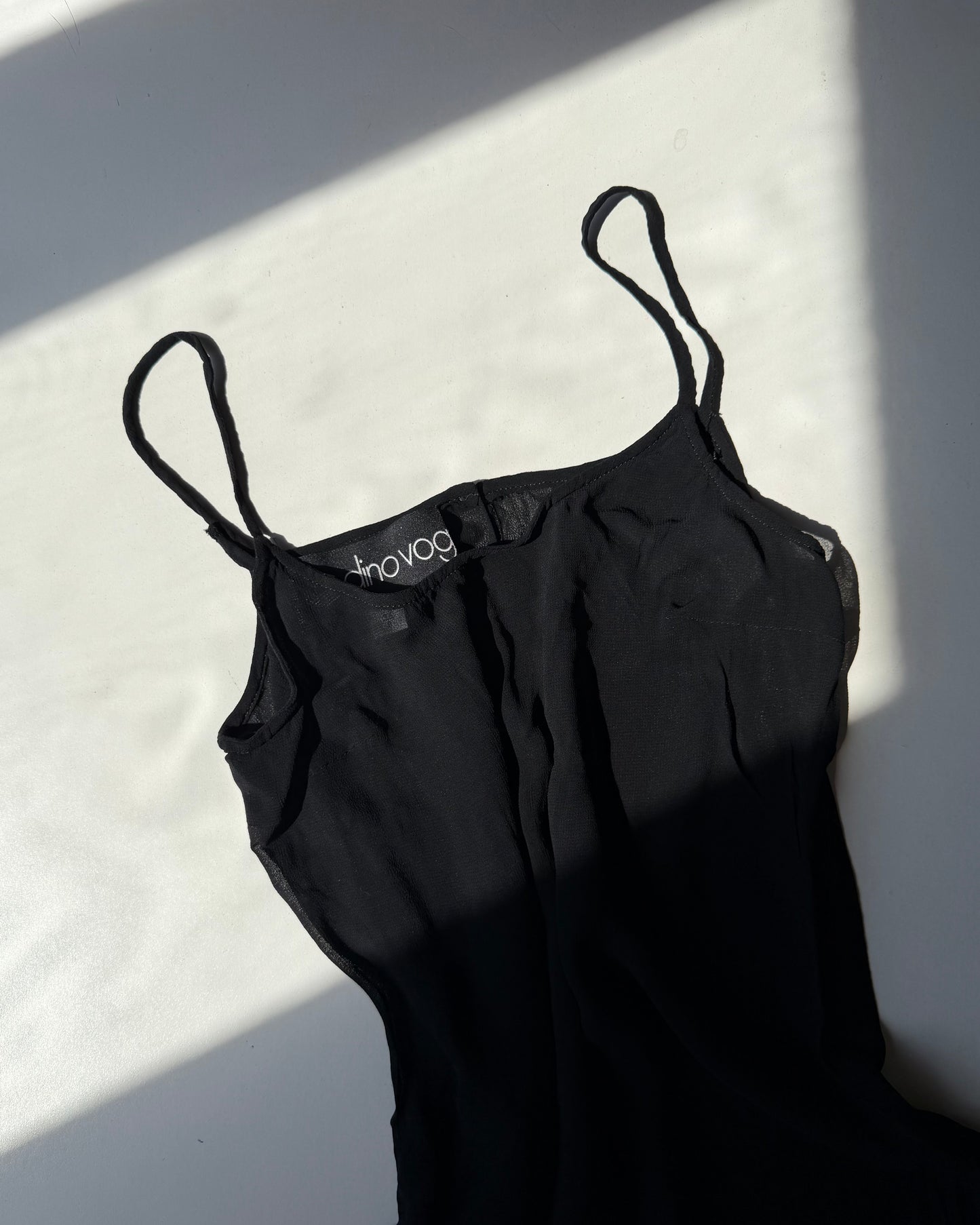 Sheer black midi dress