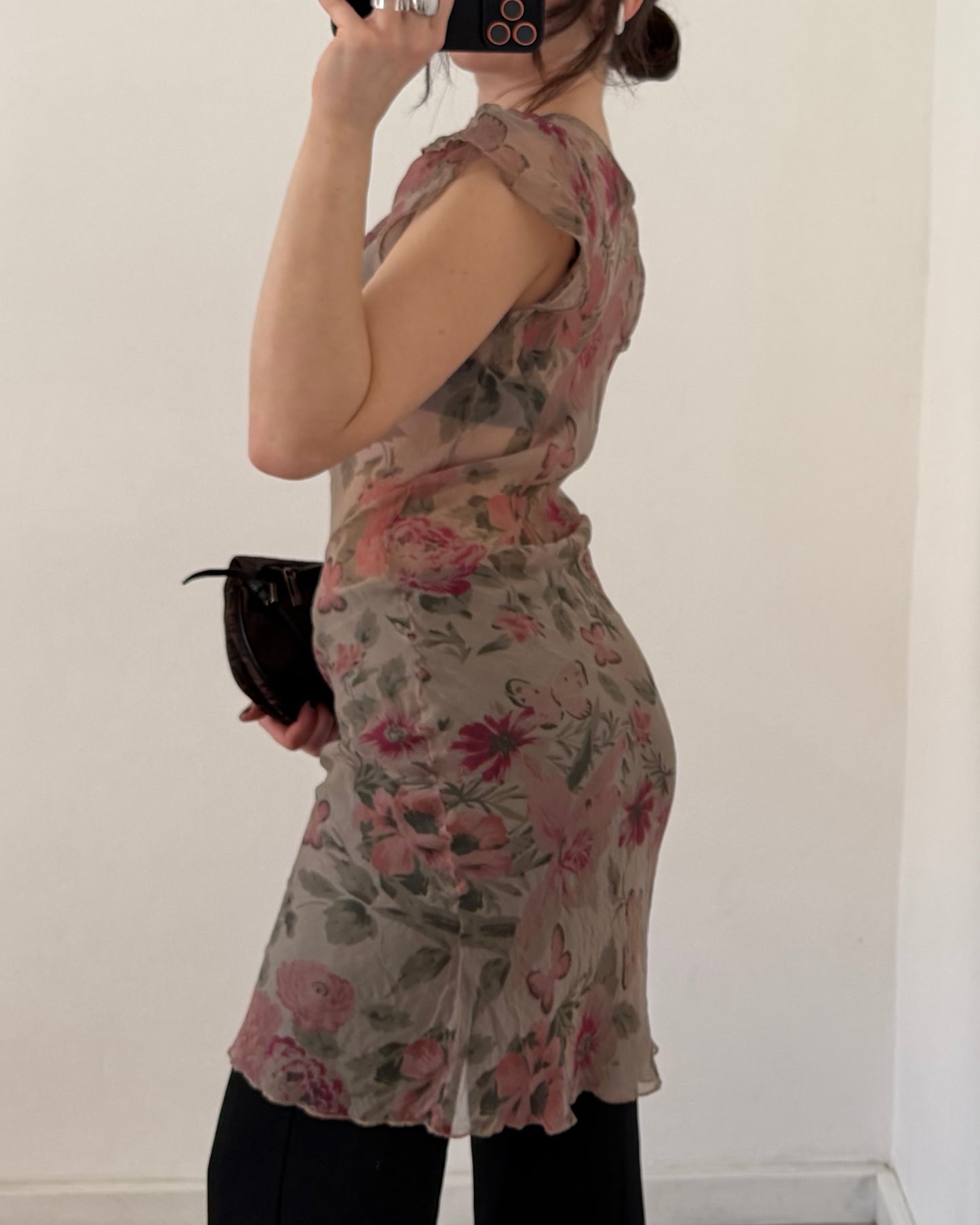00s sheer floral dress