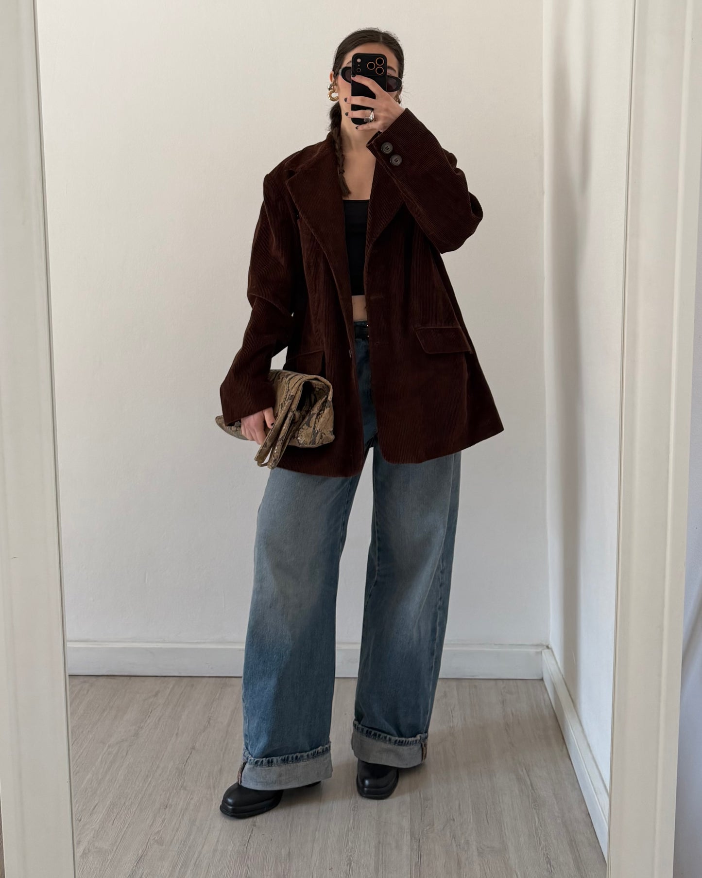 Brown corduroy blazer