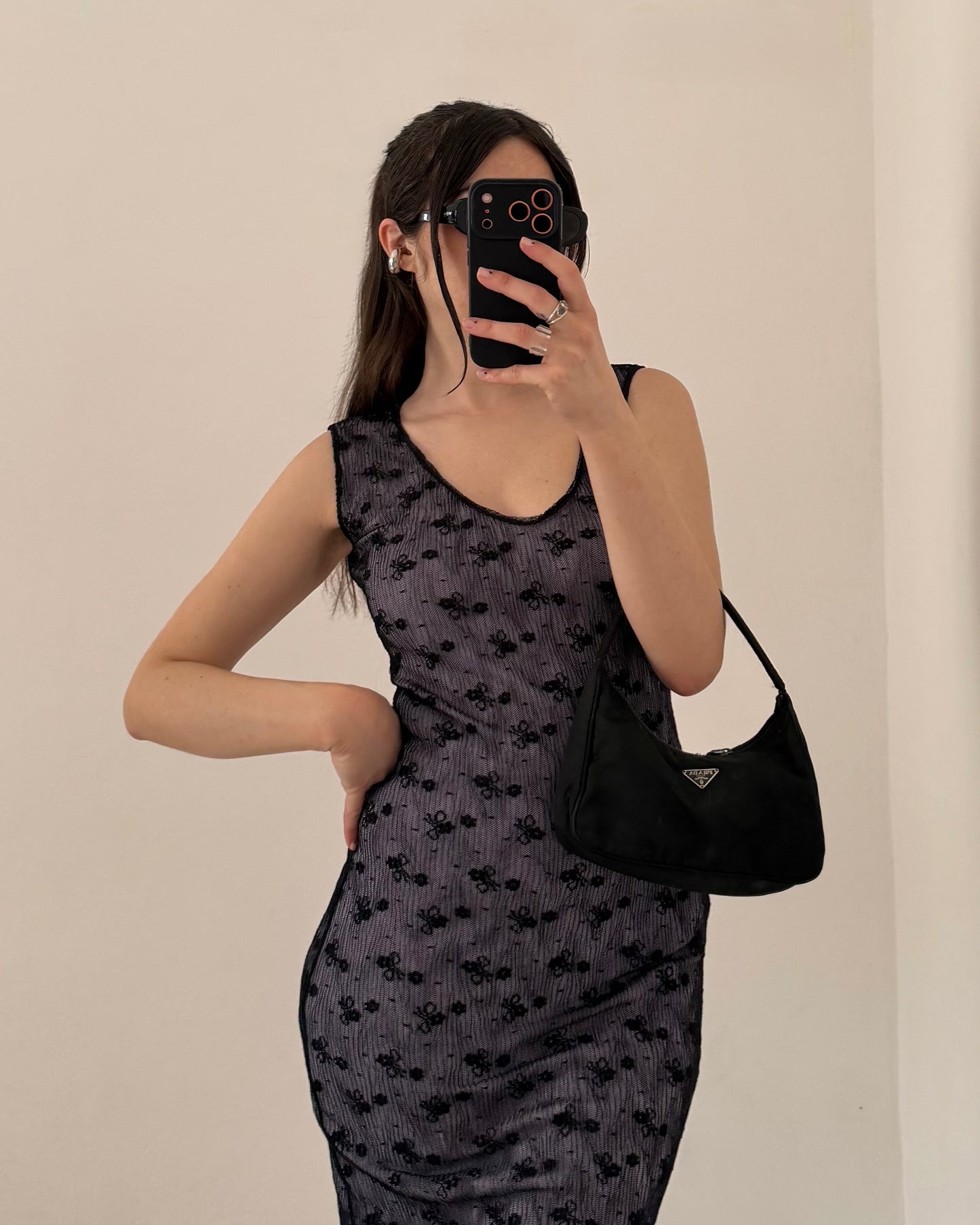 00s lace midi dress