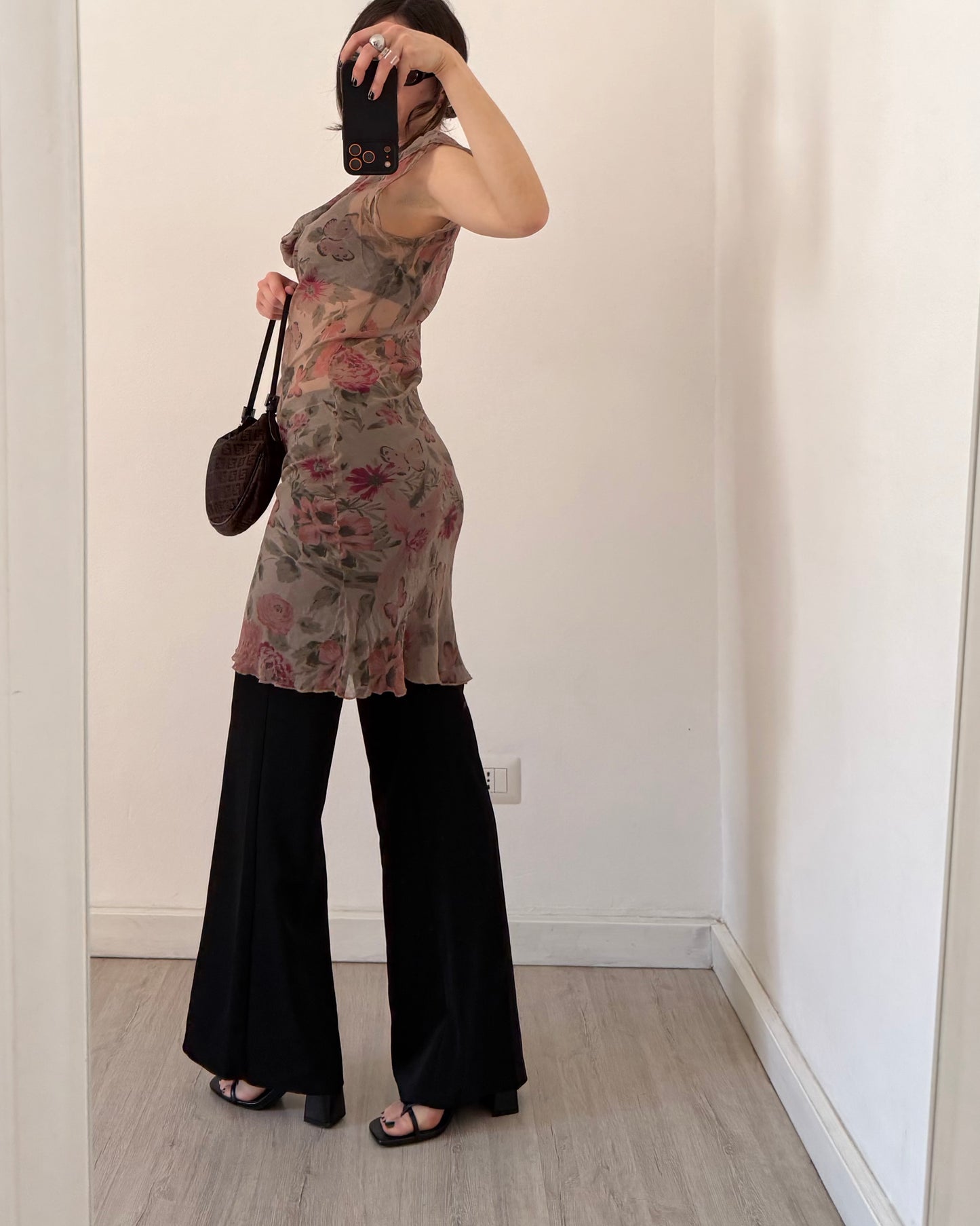 00s sheer floral dress