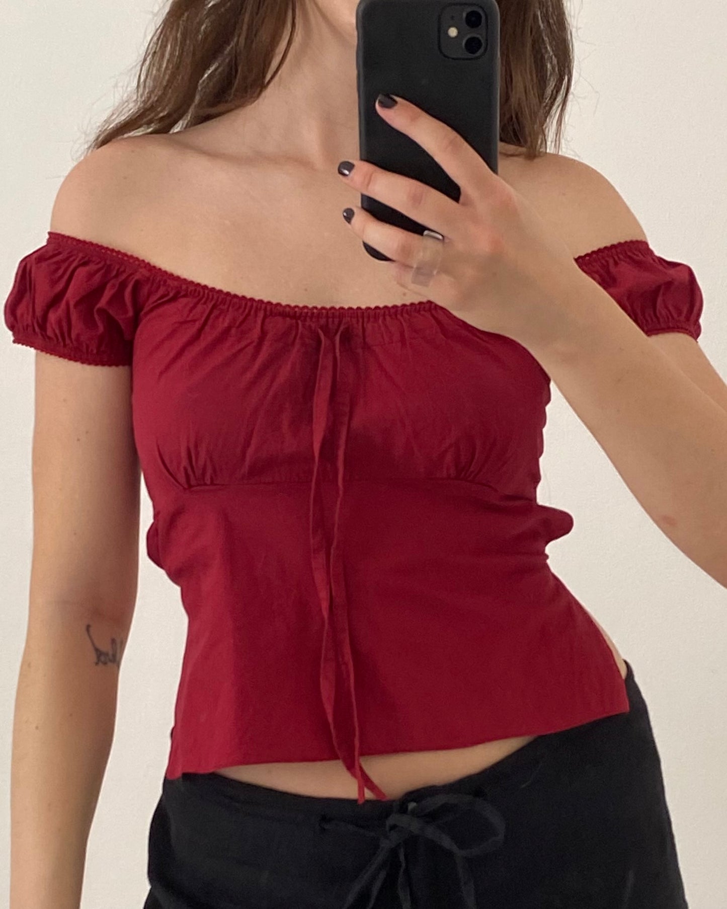 00s cotton backless top