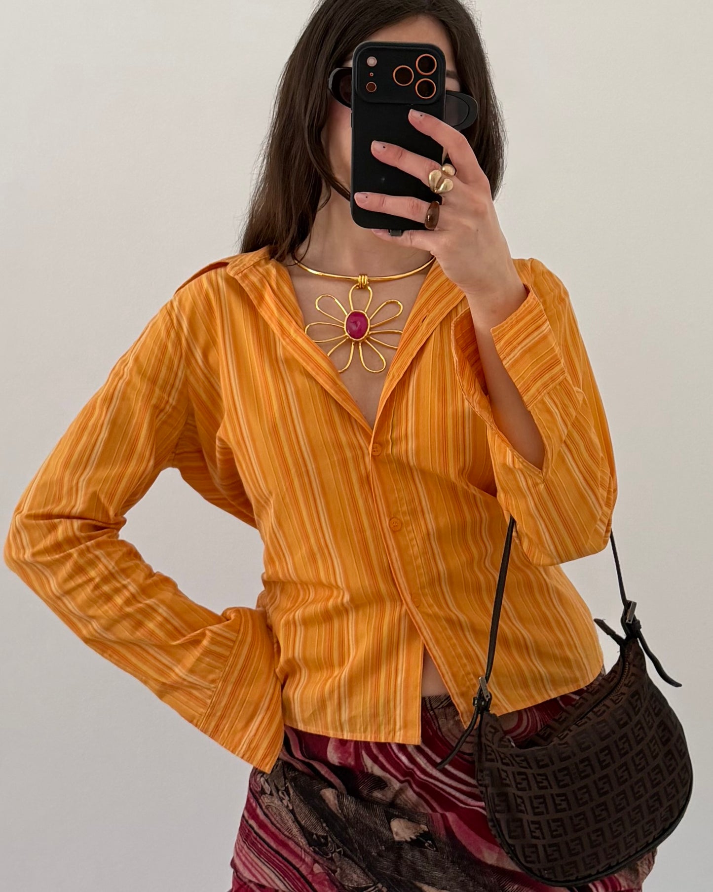 Orange striped shirt