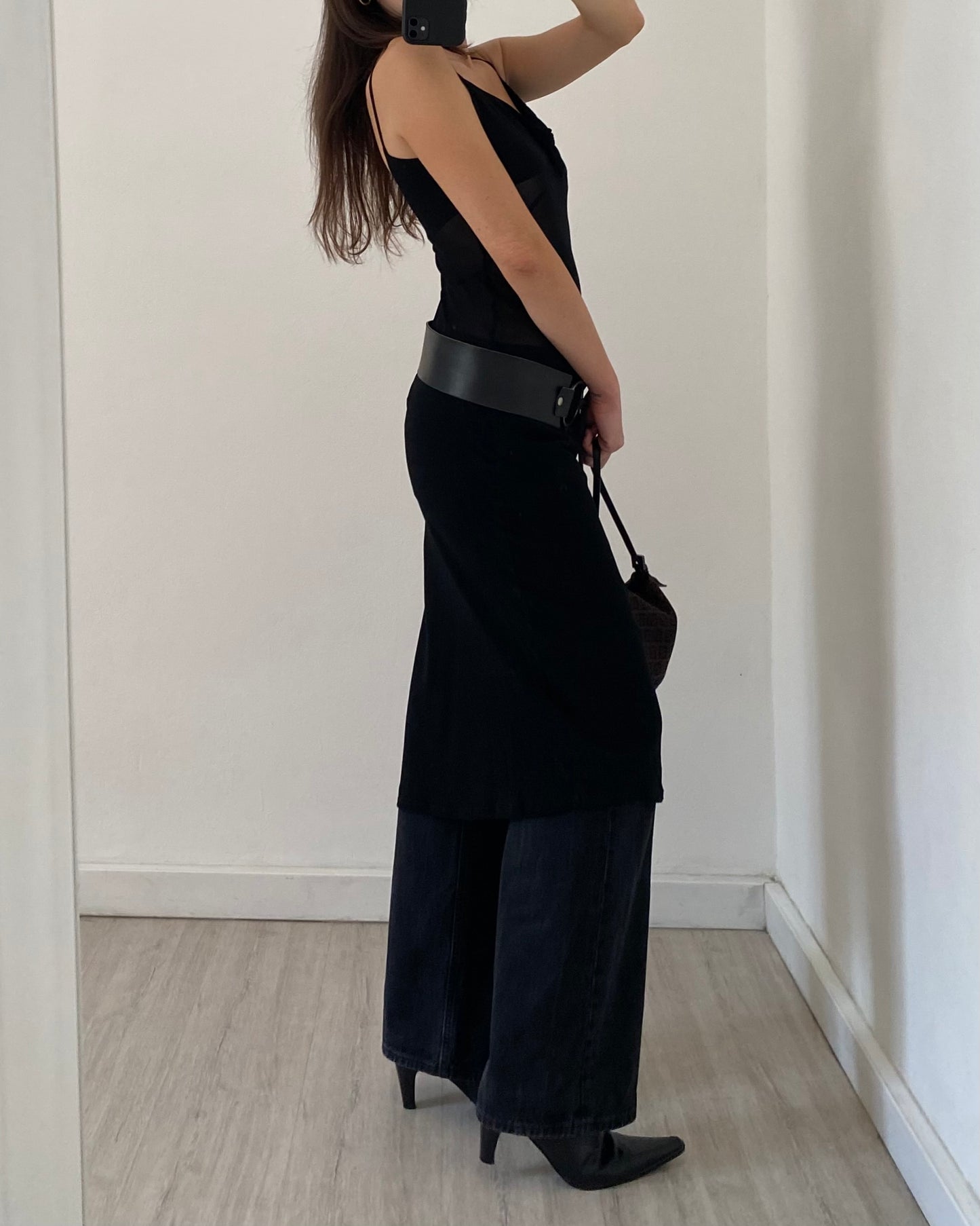 00s sheer midi dress