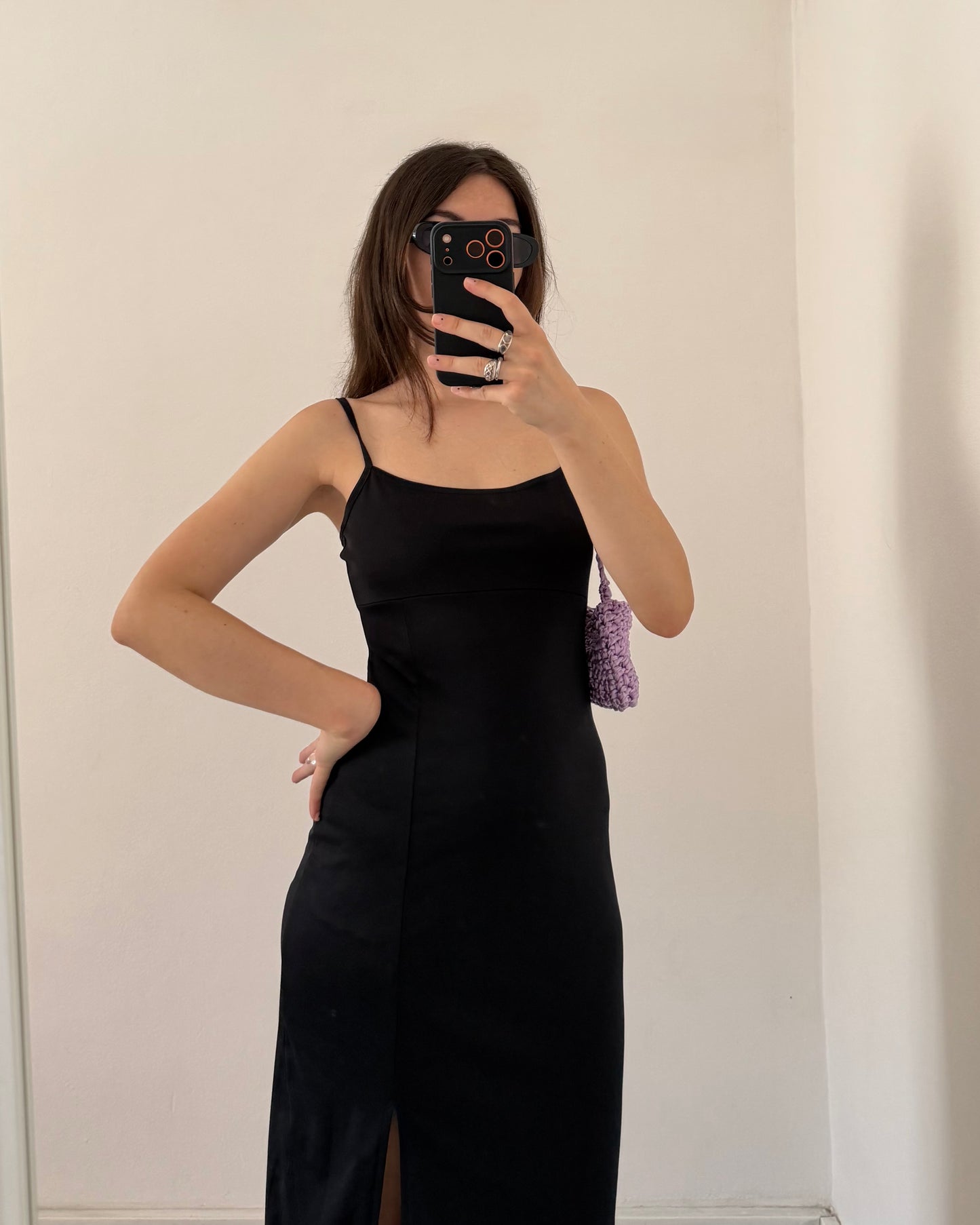 00s black maxi dress