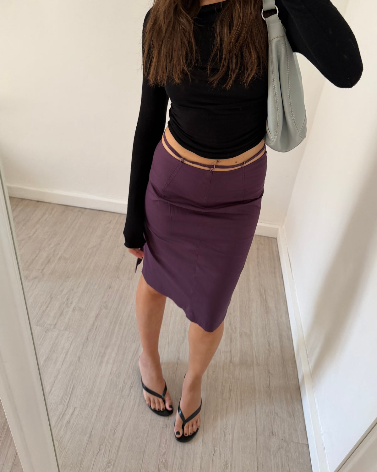 00s cut out midi skirt